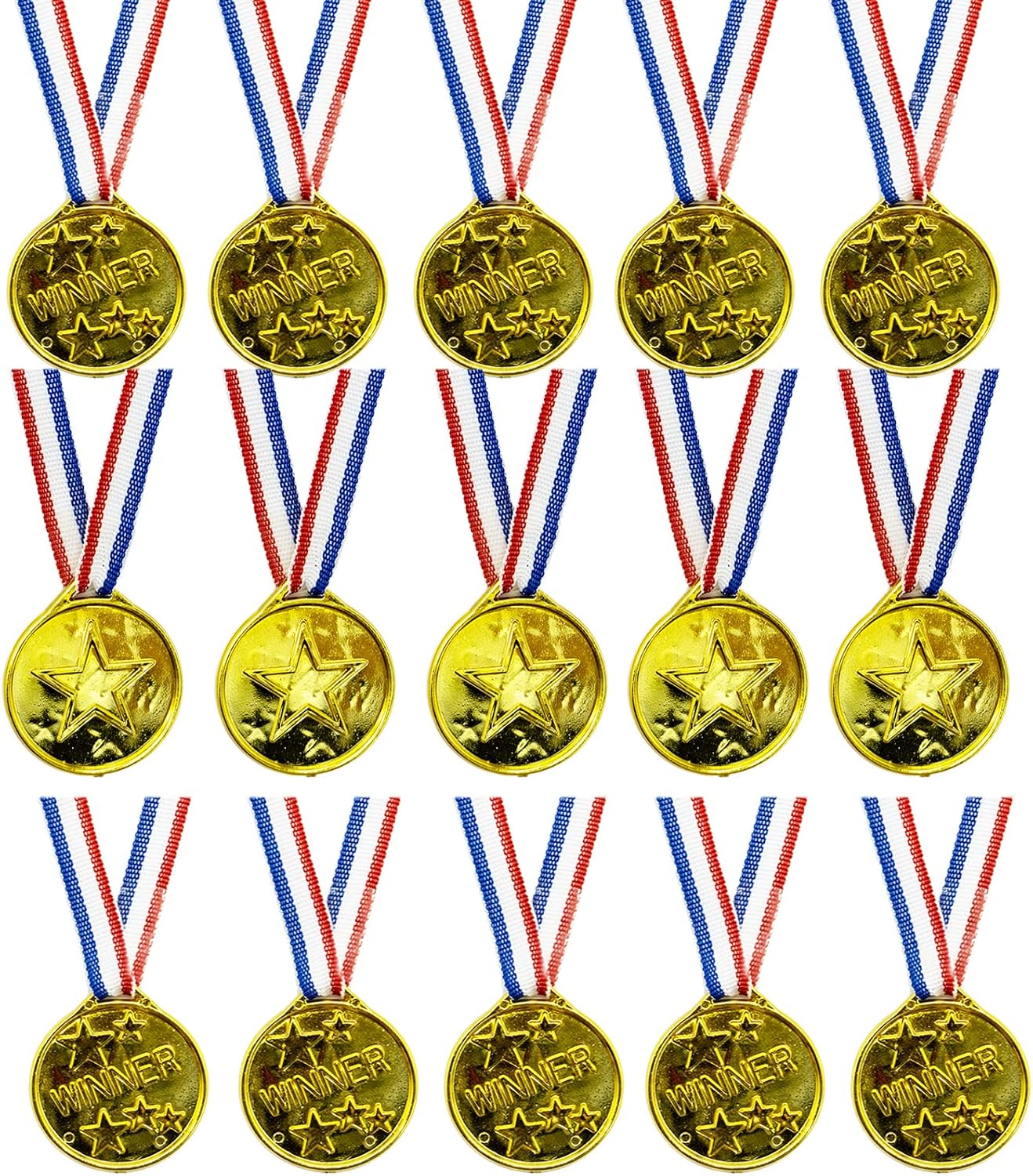15 Pezzi Medaglie Di Plastica per Bambini