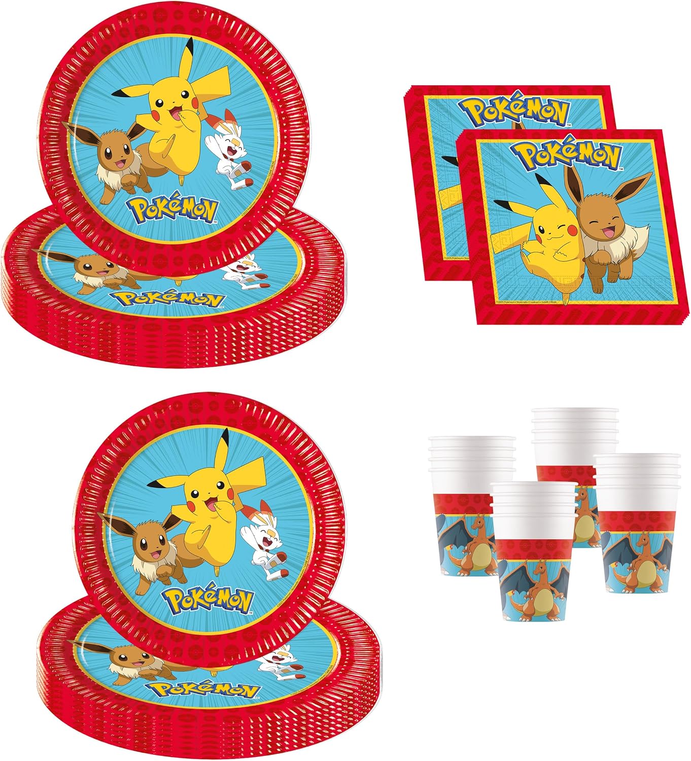 Procos - Decorazioni di compleanno Pokémon, 67 pezzi