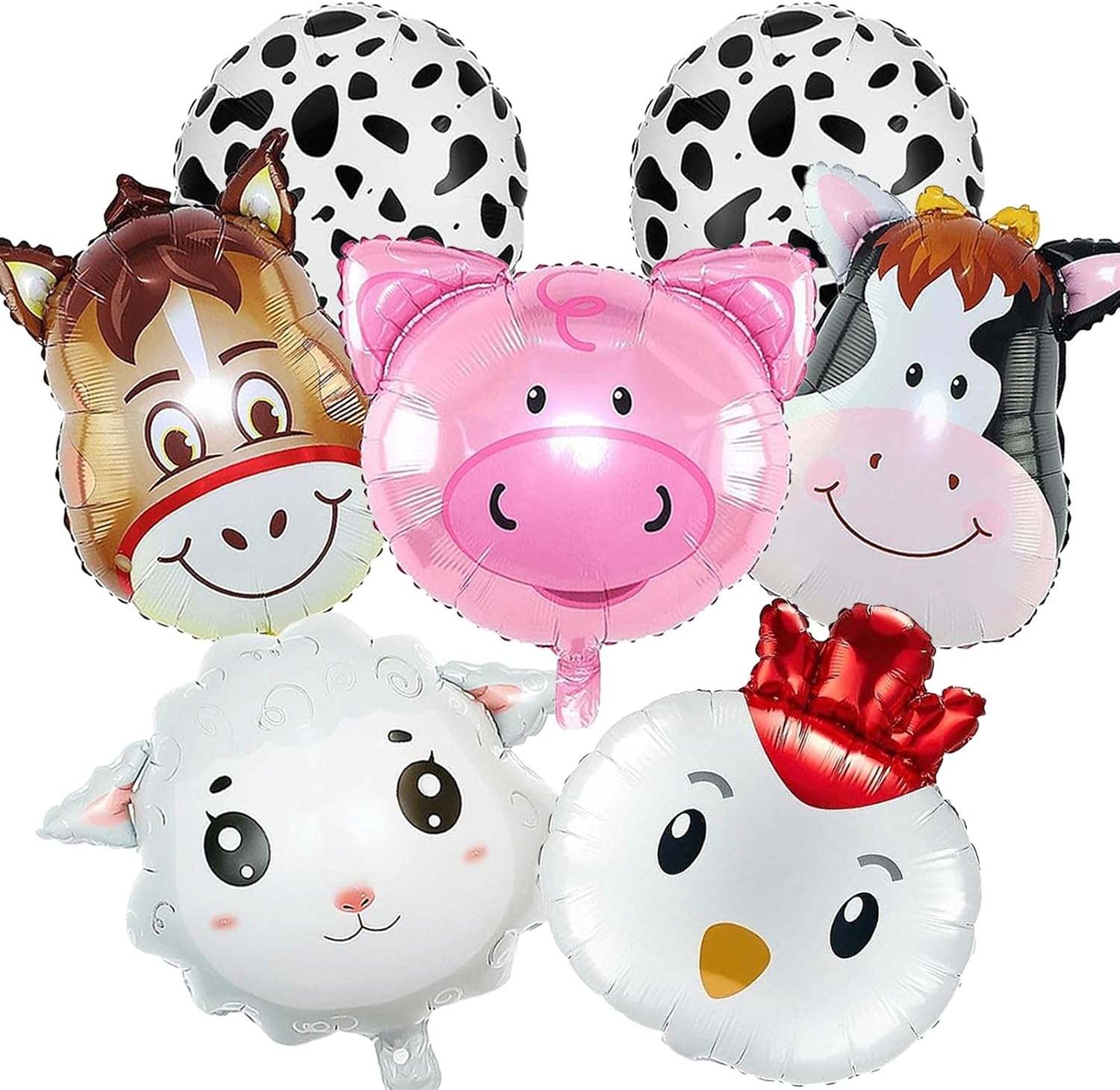 Palloncini Animali Fattoria, 7 Pezzi