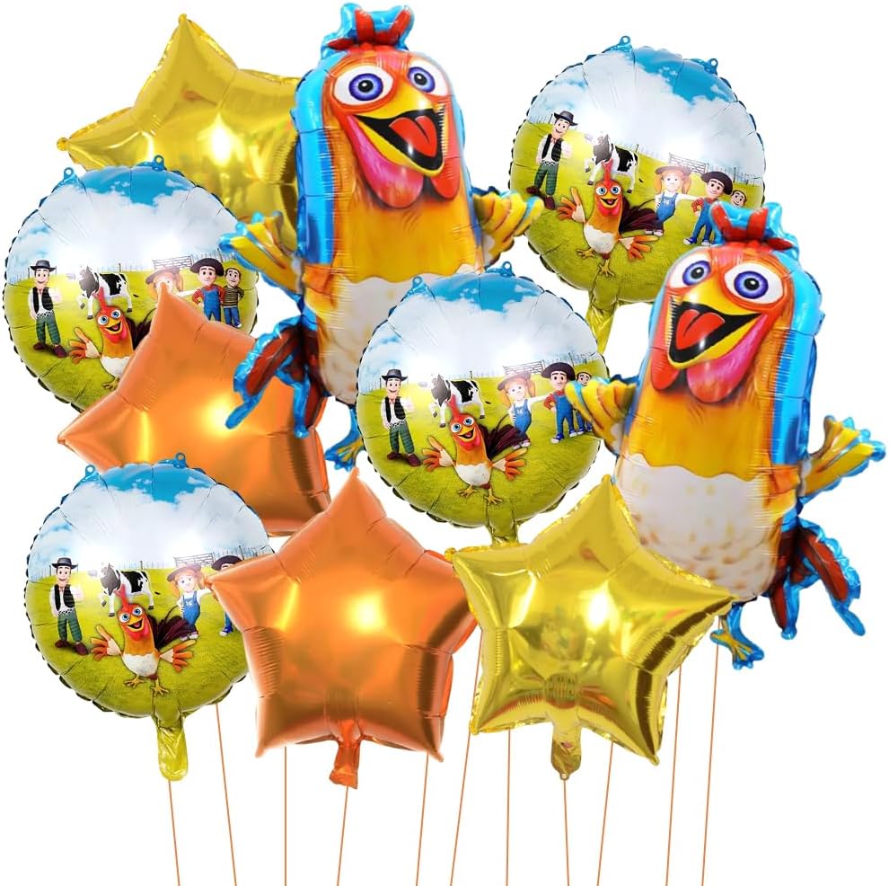 10PCS Palloncini Animali Fattoria, Animali da Fattoria Festa