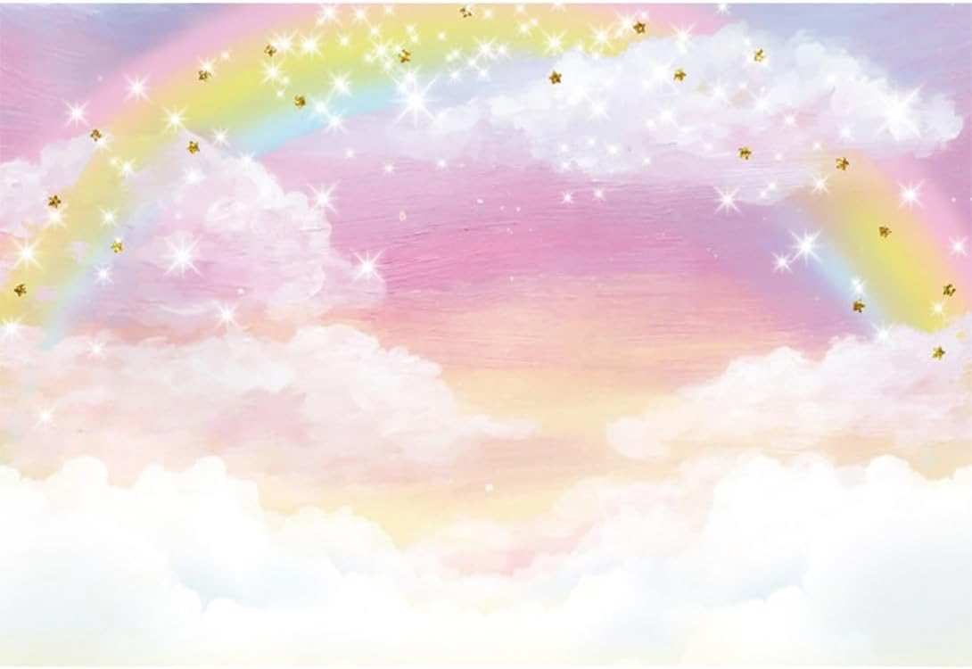 Xiaoterna Cielo Colorato Sfondo di Nuvole Arcobaleno