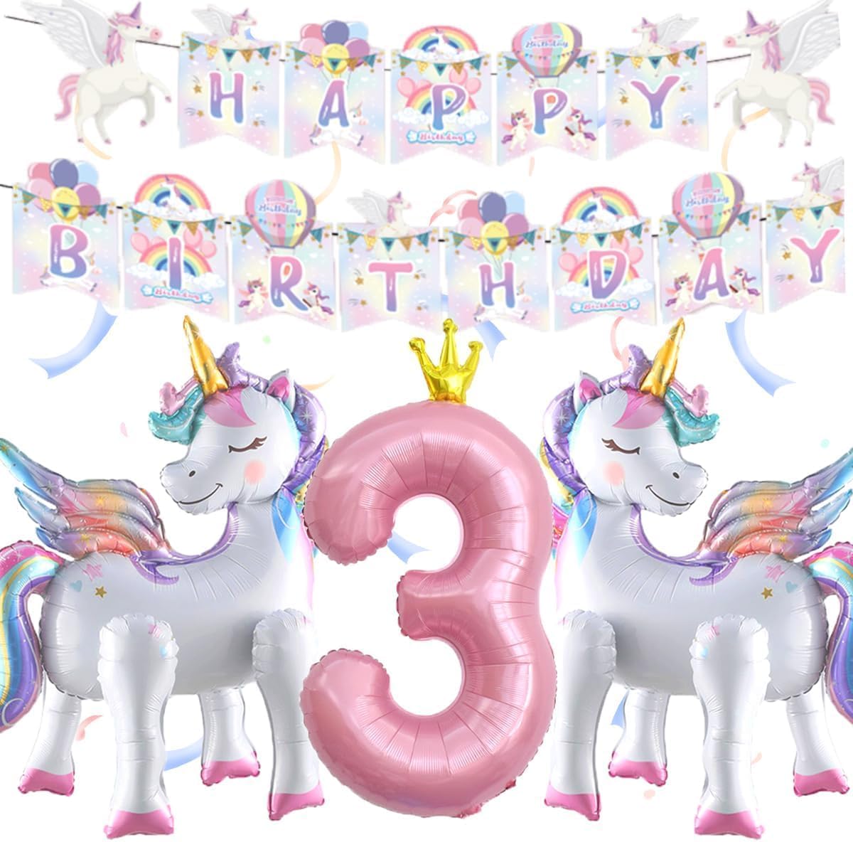 2 palloncini di unicorno in piedi