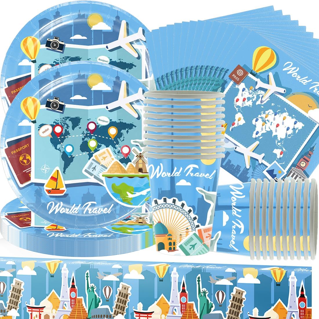 Doyomtoy Set di Stoviglie per Festa di Compleanno