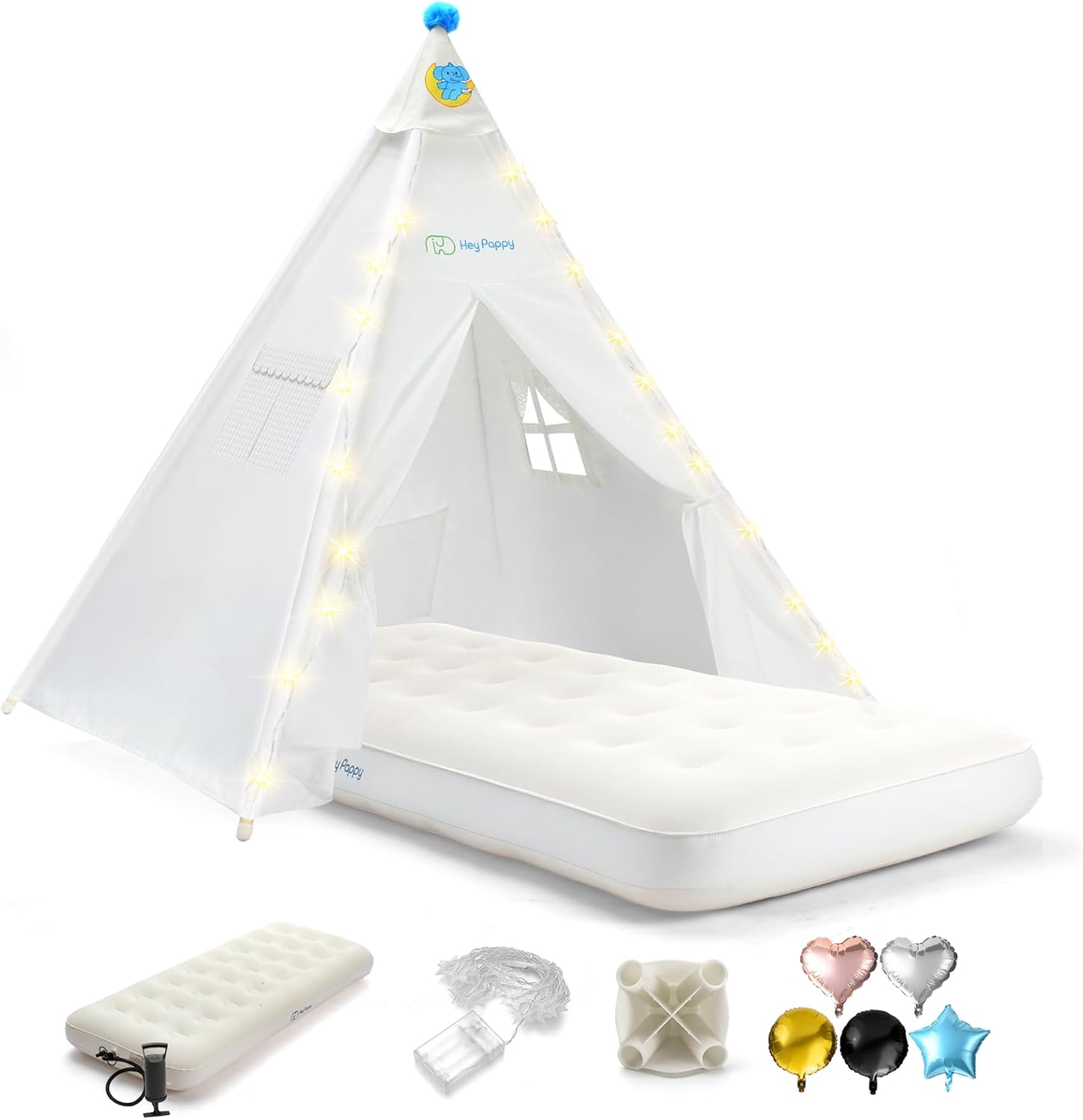 Tenda per Bambini, Tenda da Campeggio per Bambini con Materasso Gonfiabile