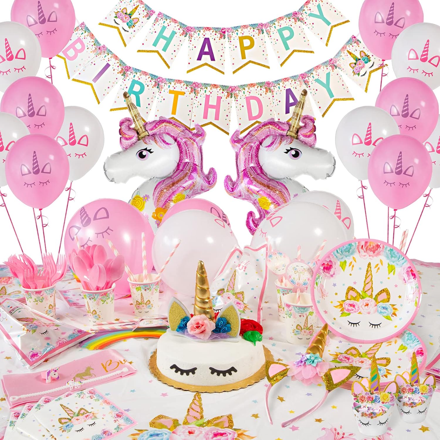 Kit de Decoración de Cumpleaños Unicornio