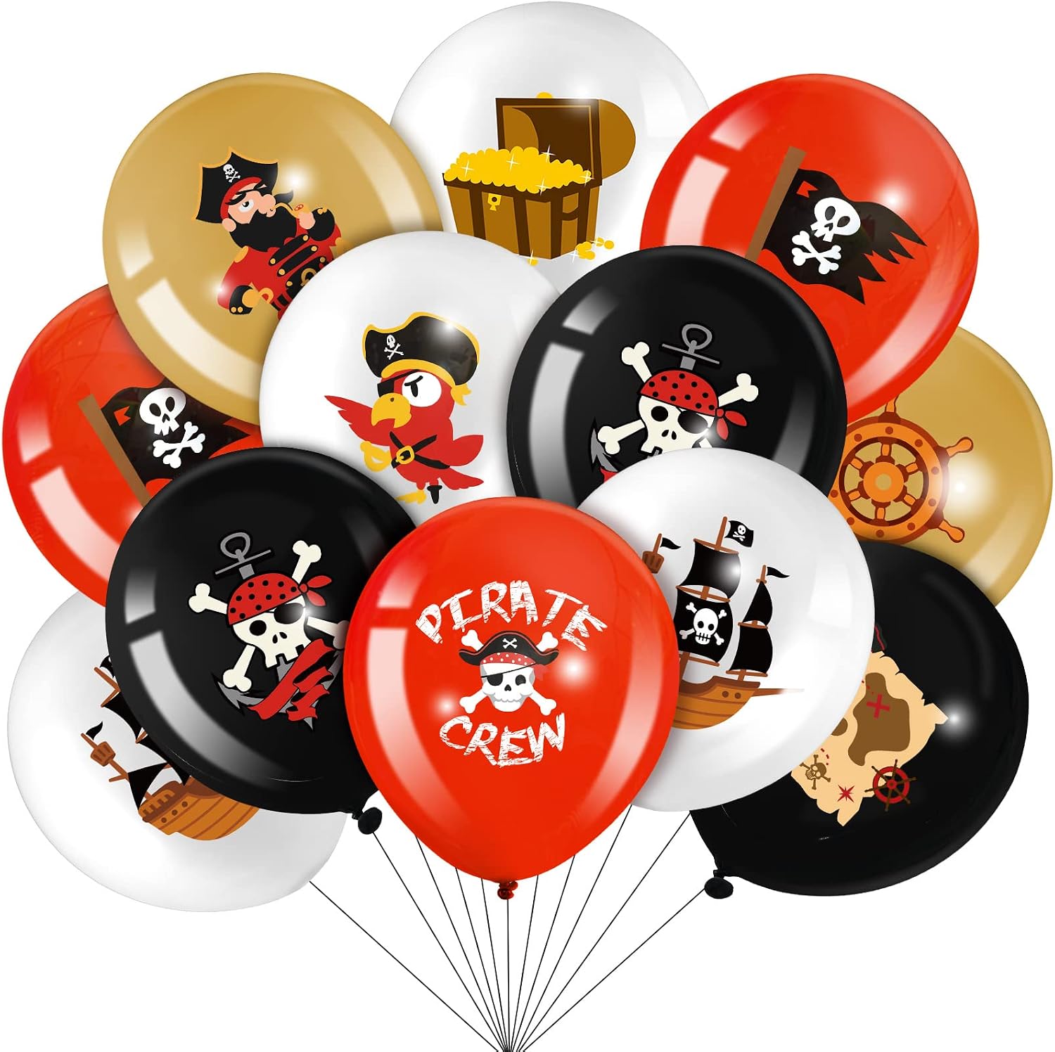45 pezzi Set di Palloncini di Festa Pirata