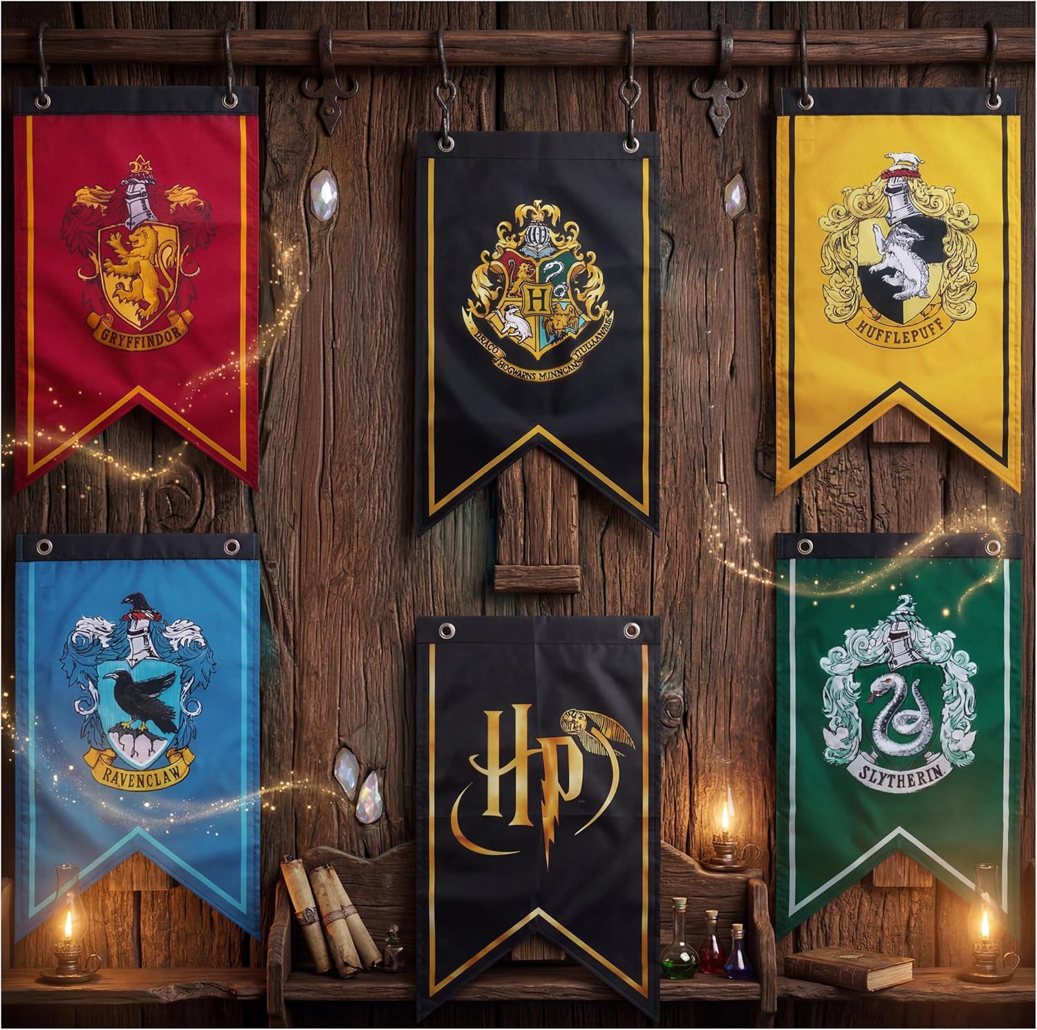 Harry Potter Bandiere Decorative Set di 6 Bandiere