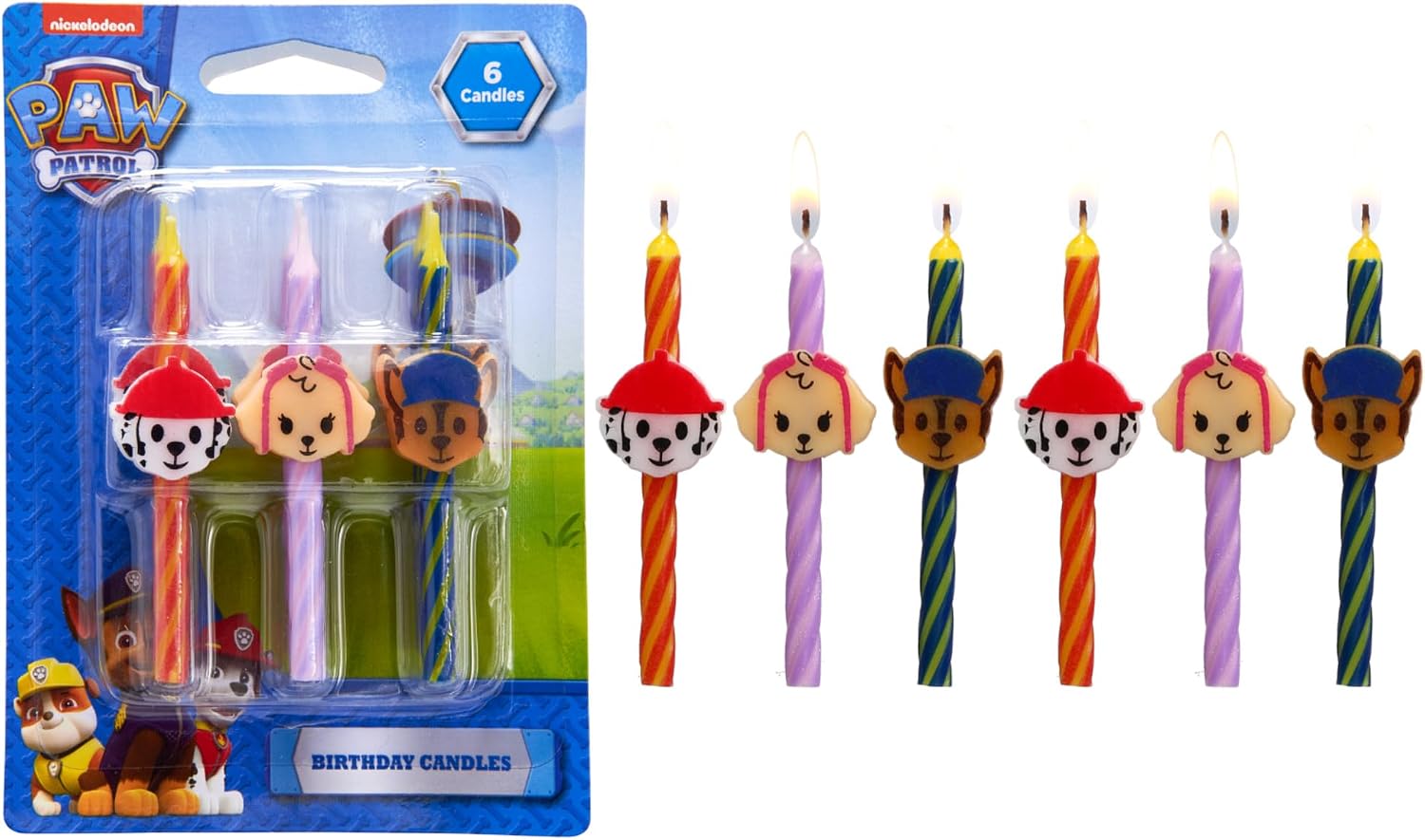 Candele di compleanno della Paw Patrol