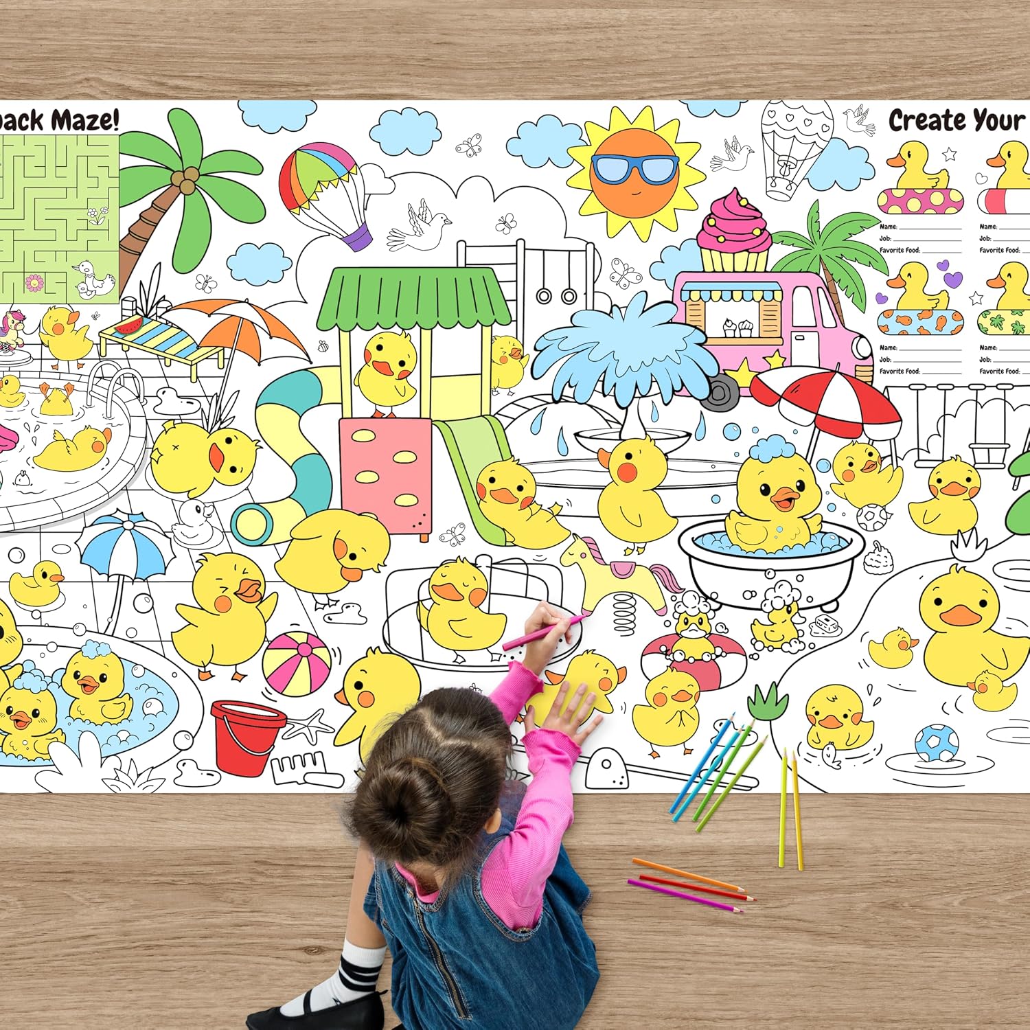 Póster Gigante para Colorear