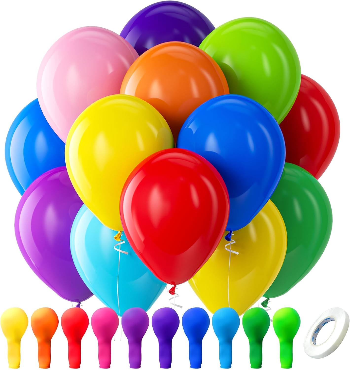 Globos de látex arcoíris