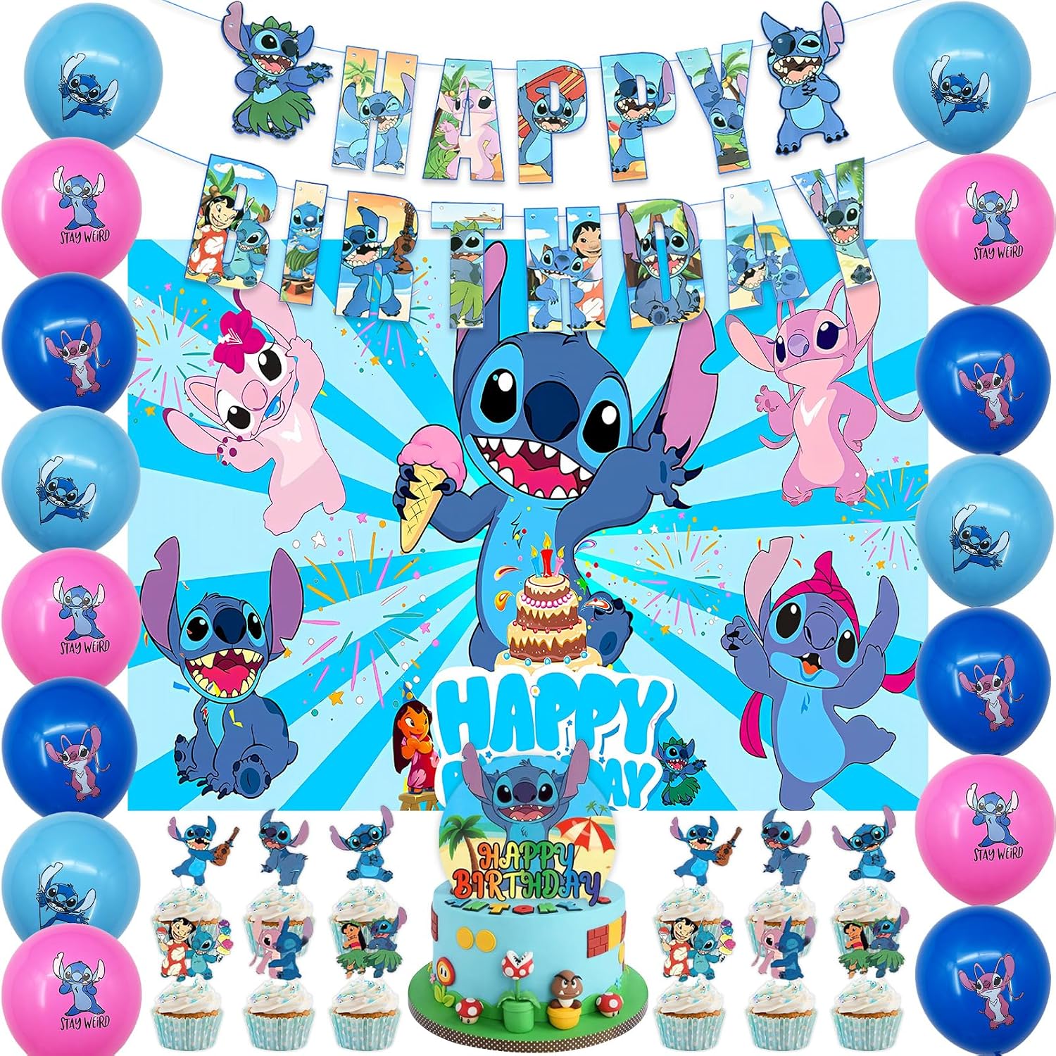 Procos - Decorazioni di compleanno Stitch