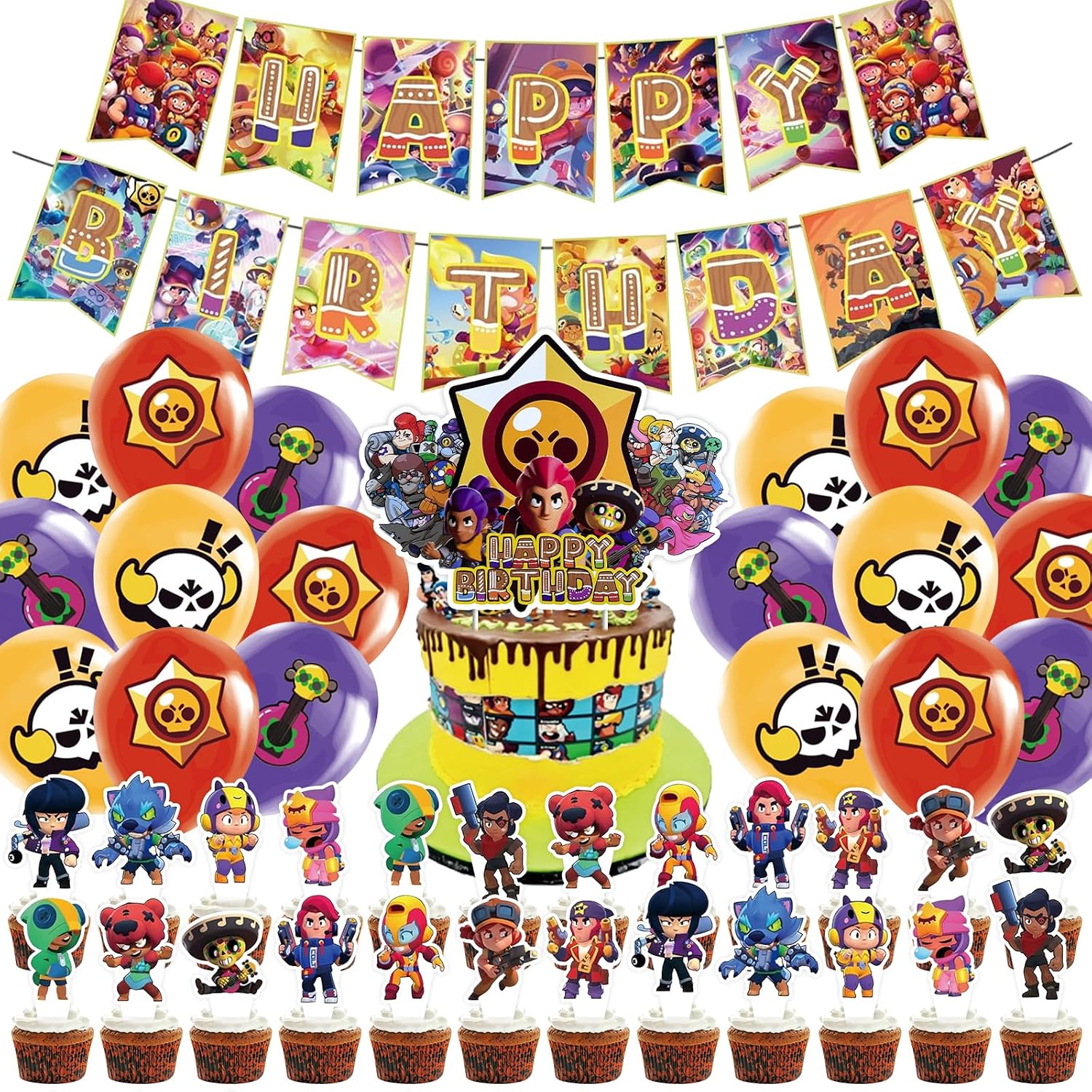Set di 45 palloncini Brawl Stars per festa