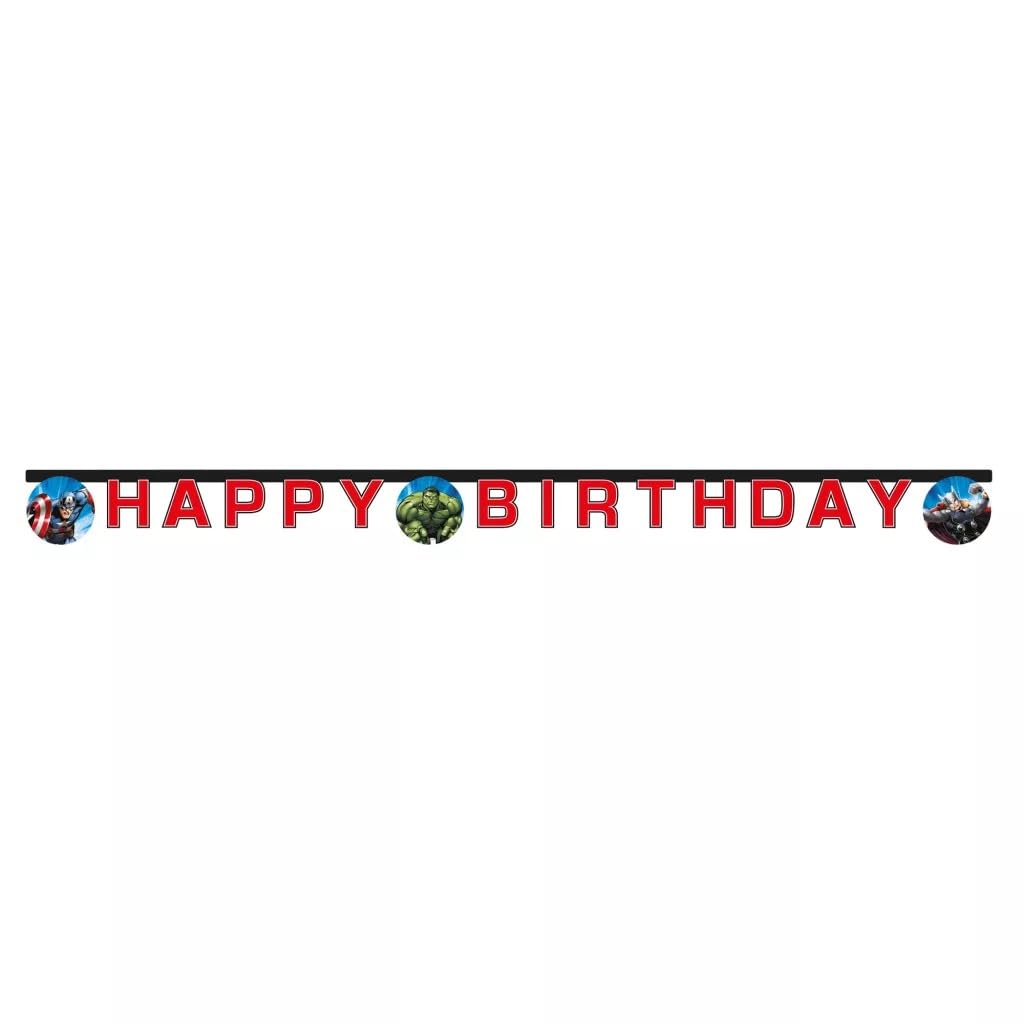 Avengers FSC - Cartello di carta per festa di compleanno (2 m)