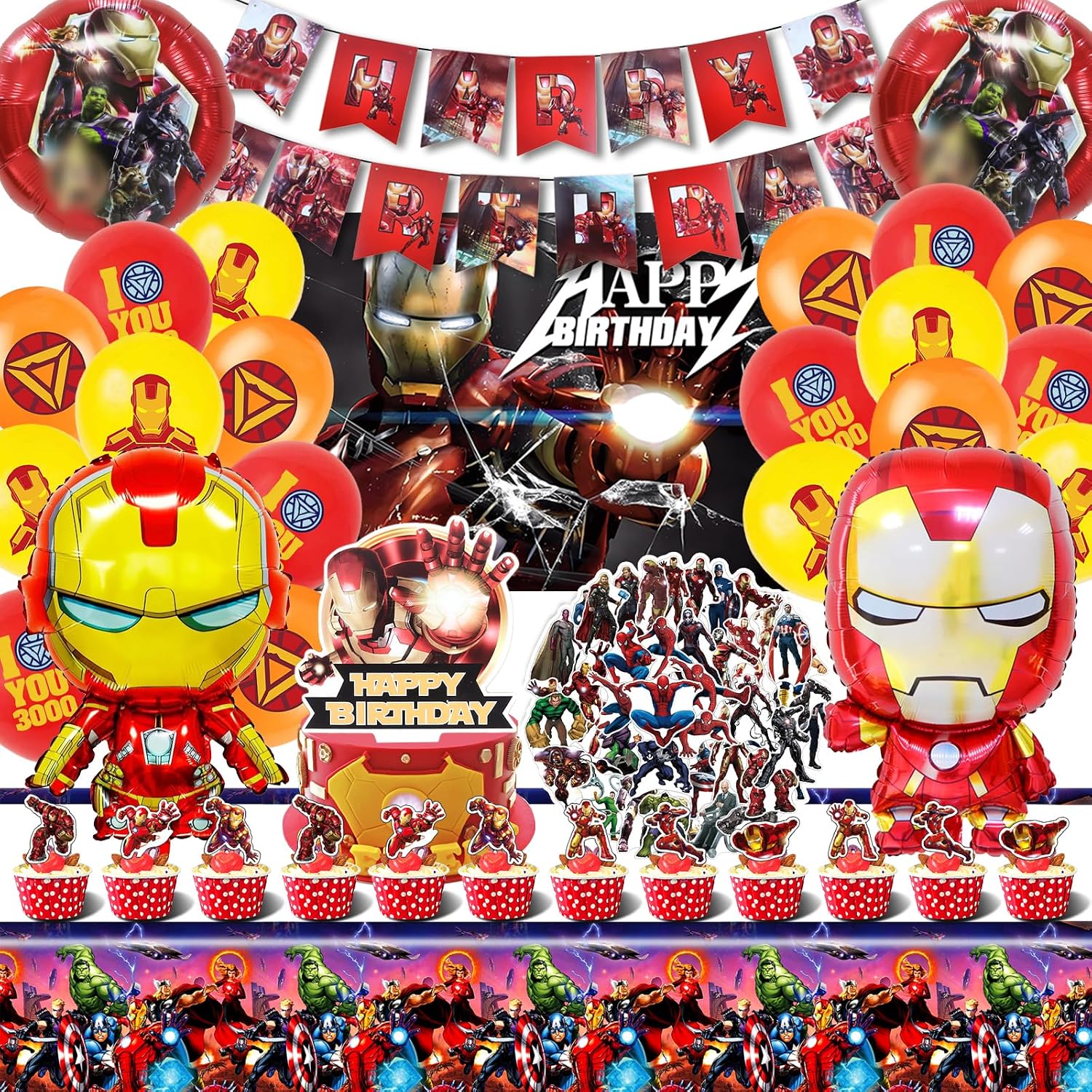 100 Pezzi Decorazione Iron per Feste di Compleanno