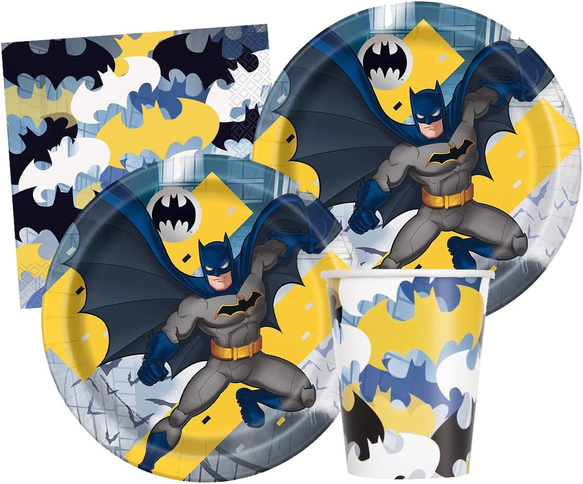 Isola Party Kit di festa Batman multicolore ecologico
