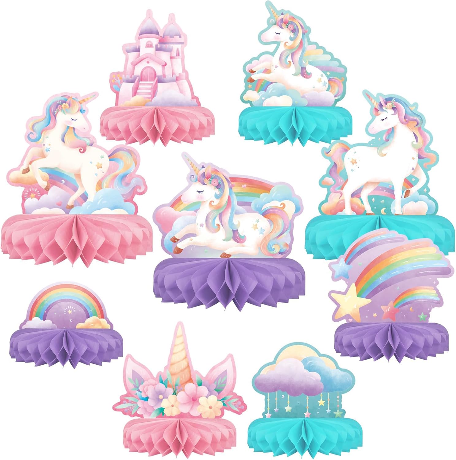 Set 9 Pezzi Festa di Compleanno Unicorno