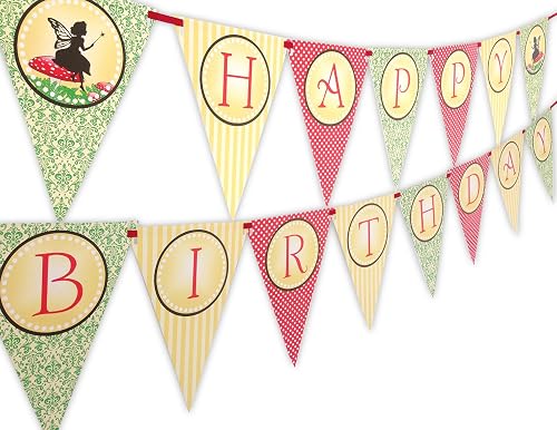 Ipetboom Bandierina Decorativa per Compleanno delle Fate