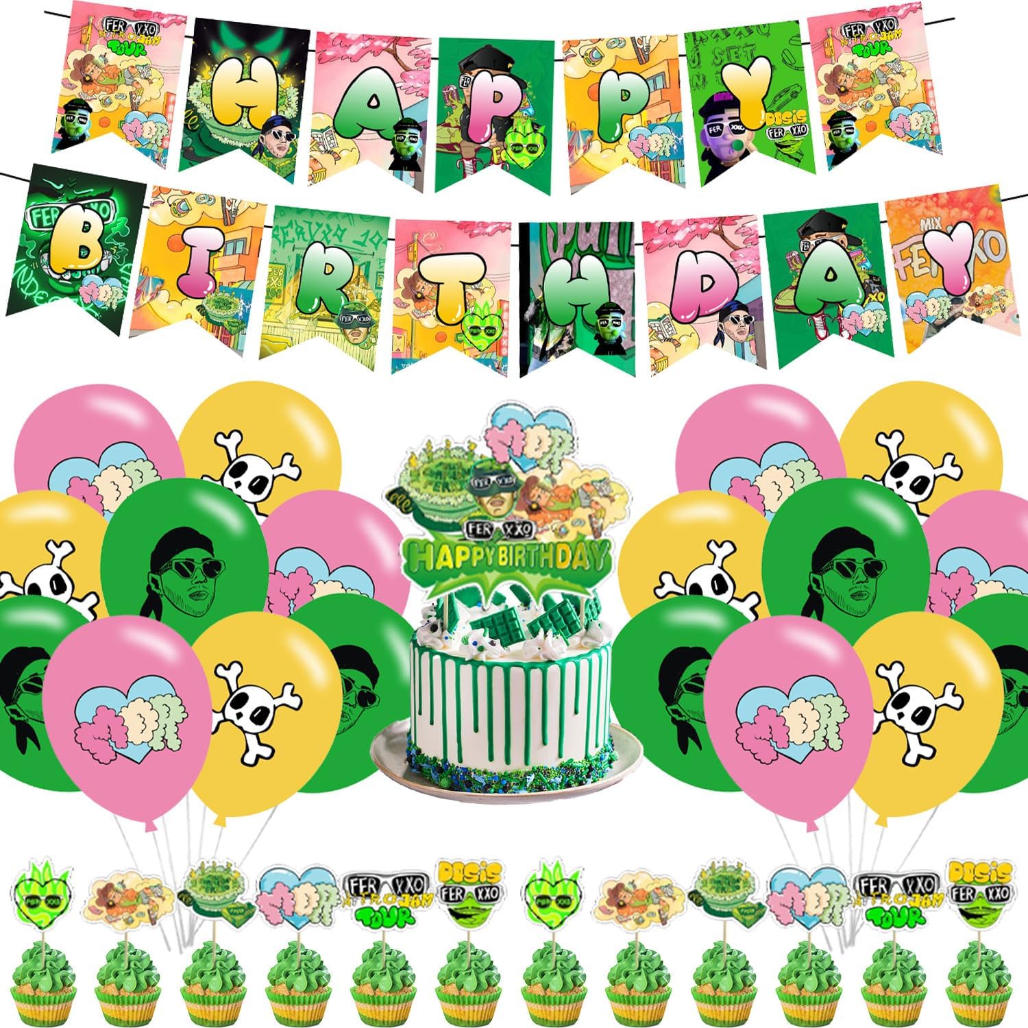 48 unità di decorazione di compleanno Hunters