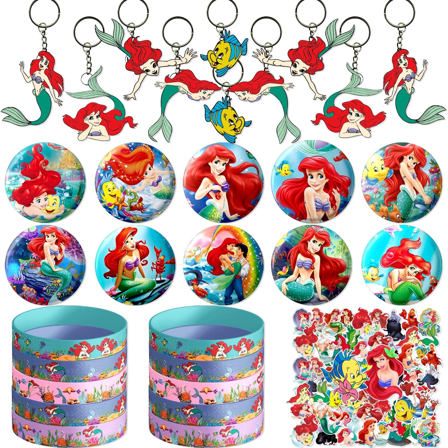 12 pezzi di decorazioni per feste de La Sirenetta