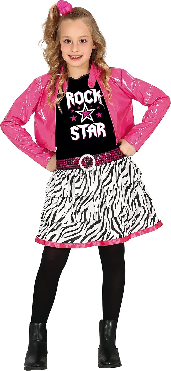 FIESTAS GUIRCA Costume Ragazza Rock Star Anni '90