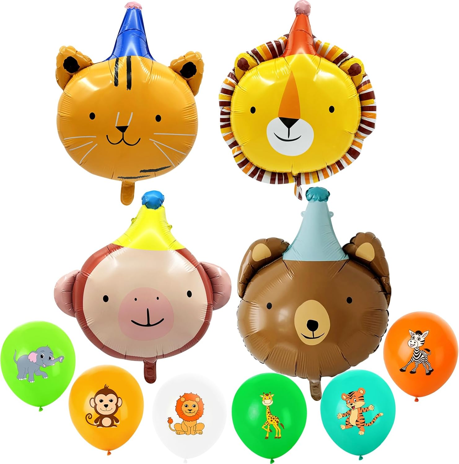 10 Pezzi Palloncini Animali Safari, Decorazione Tema Giungla