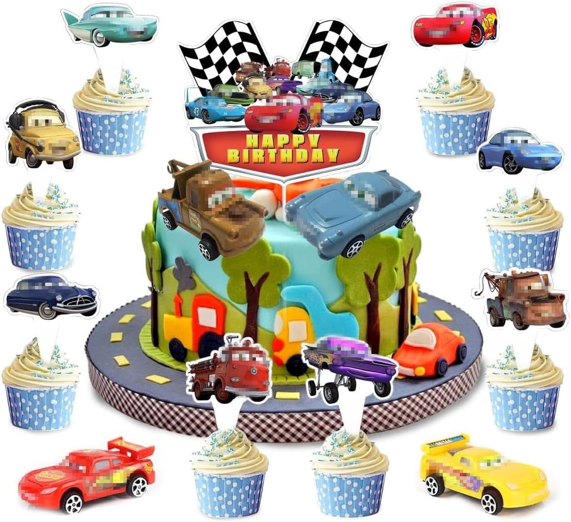 Cars Decorazione per Torte, 21 Pezzi