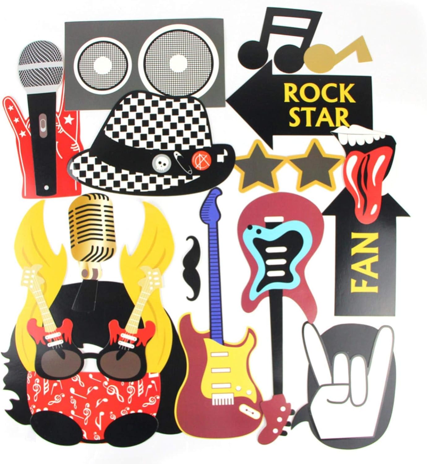 Decorazione di carta Party 18Pc Rock Party Photo