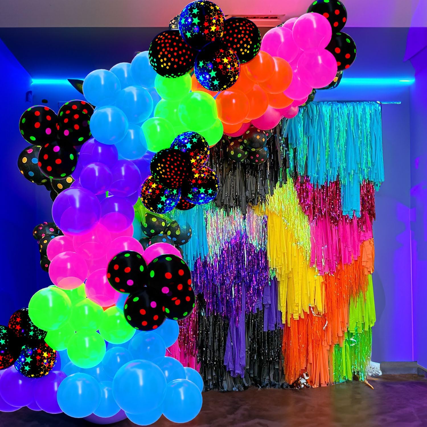 97 Piezas Decorazione Festa Neon Palloncini