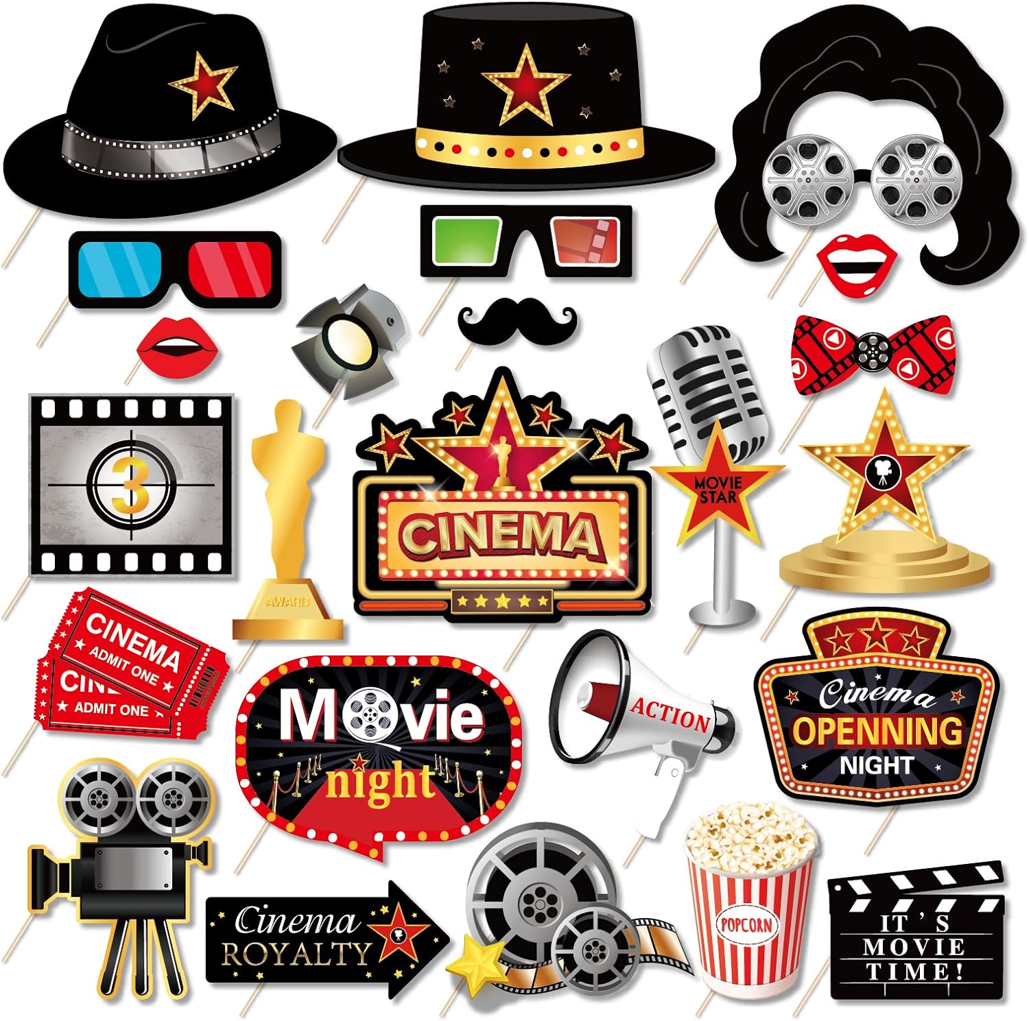 25 Accessori per Cabina Fotografica di Notte al Cinema