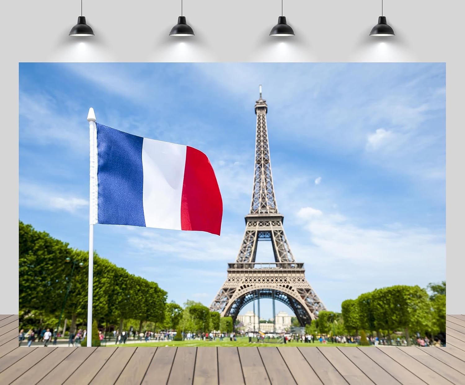 CORFOTO 3x2m Sfondo con Vista Torre Eiffel, Edificio