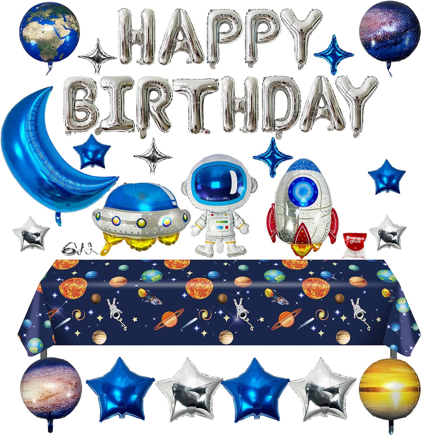 TOBBOMEY Palloncino Gonfiabile a Forma di Astronauta per Festa per Bambini