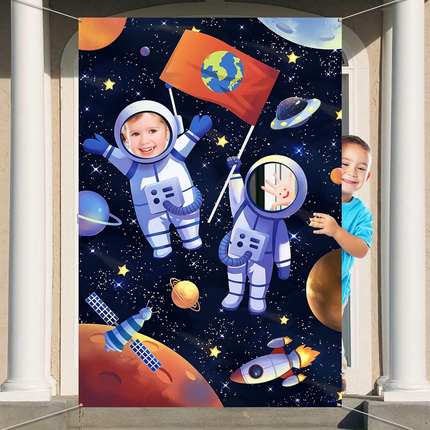 DPKOW Striscione Photocall Festa Astronauta Spaziale