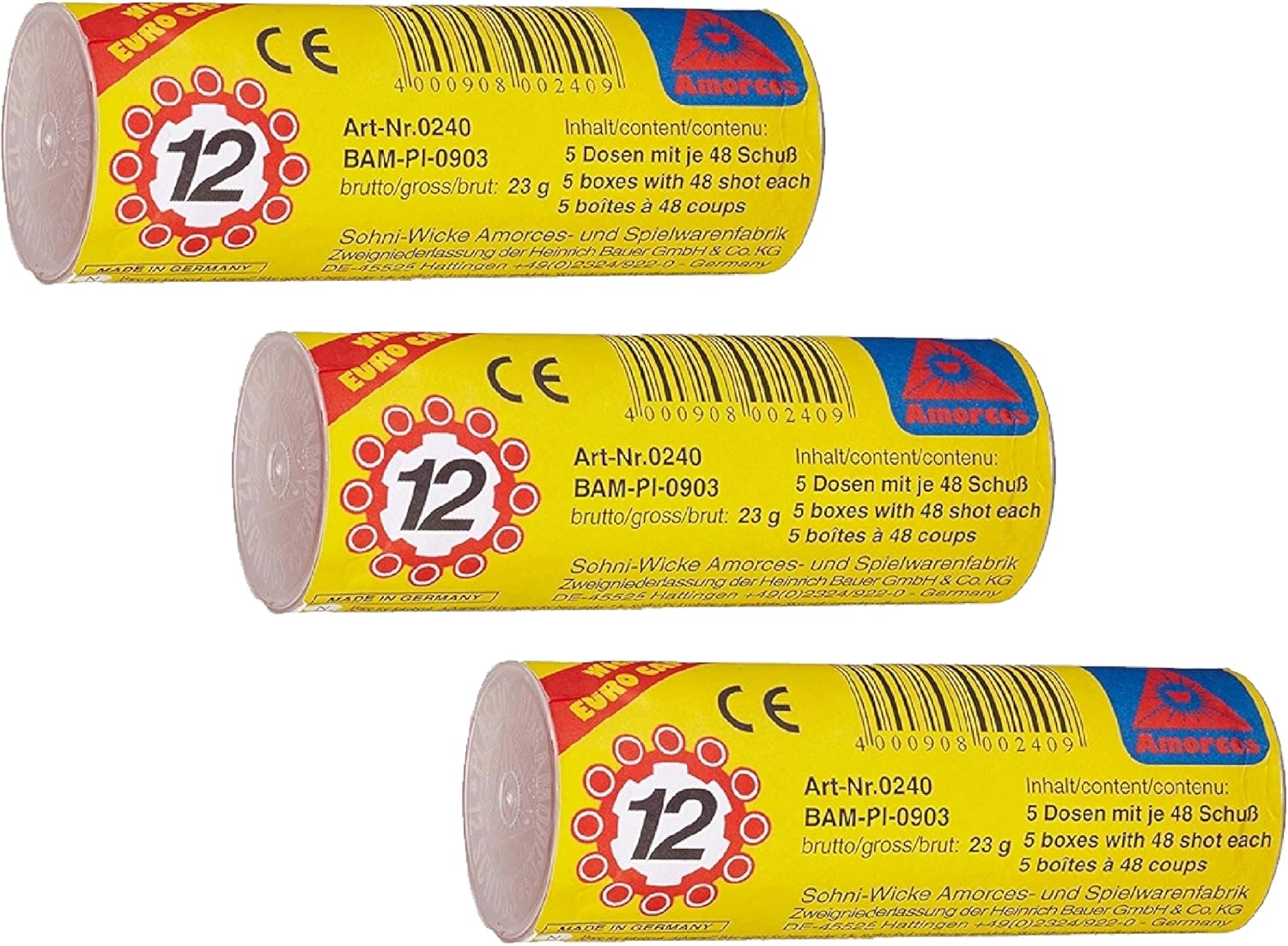 Wicke Amorces 12er Anillo 720 Tiro MuniciÄln Pistola