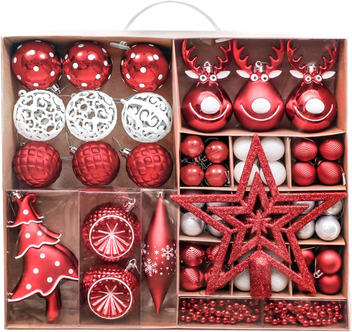 Victor's Workshop 92Pcs Bolas de Navidad Set, Adornos