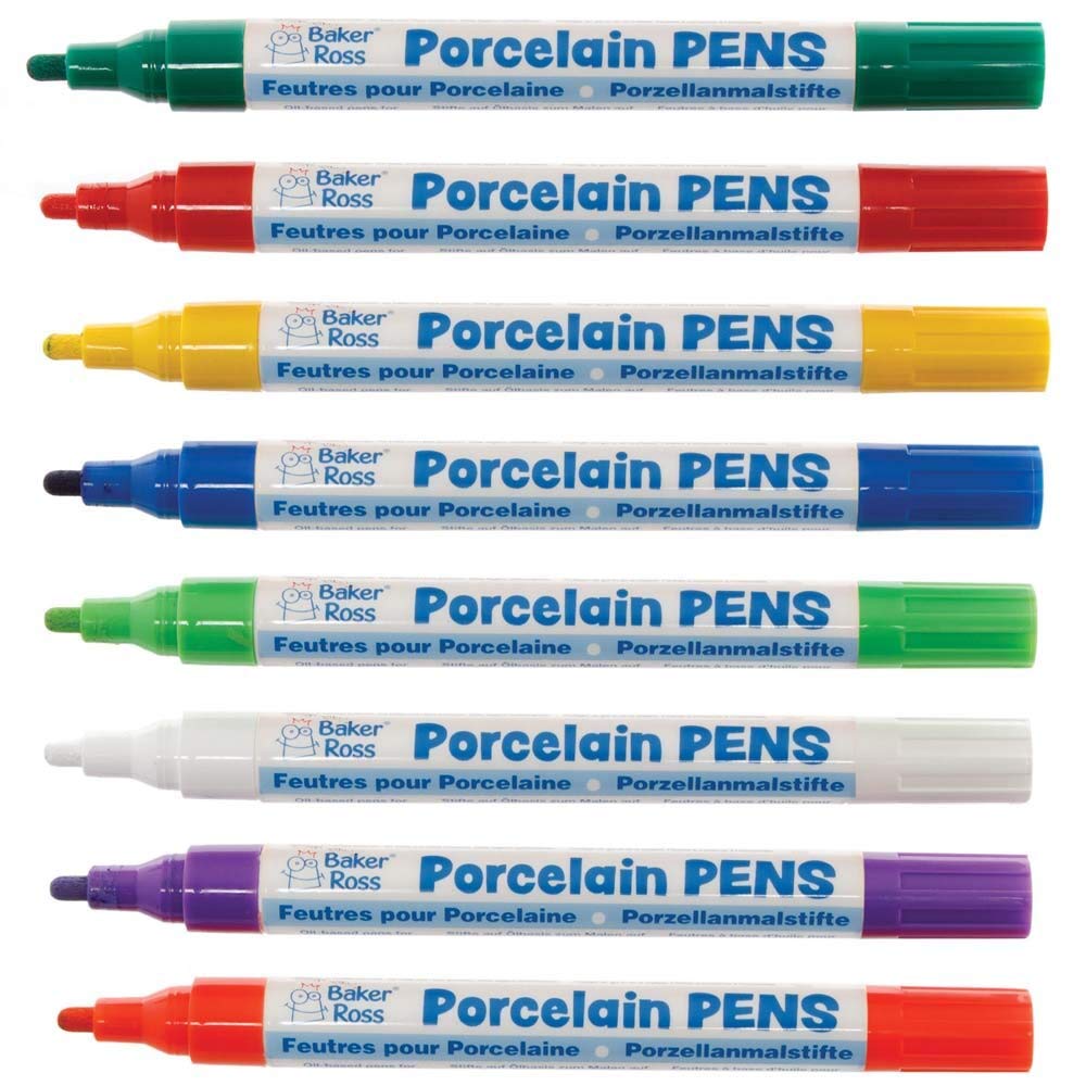 Baker Ross AX933 Rotuladores de Pintura de Porcelana