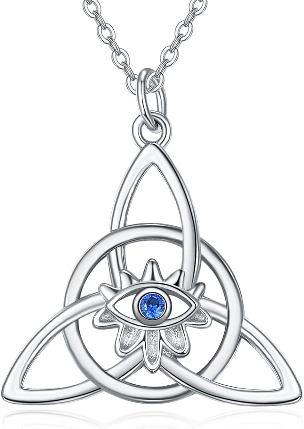 KINGWHYTE Collar celta de plata de ley 925 con colgante