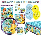 amscan 0365-66-Set Pokemon, 56 Pezzi, stoviglie