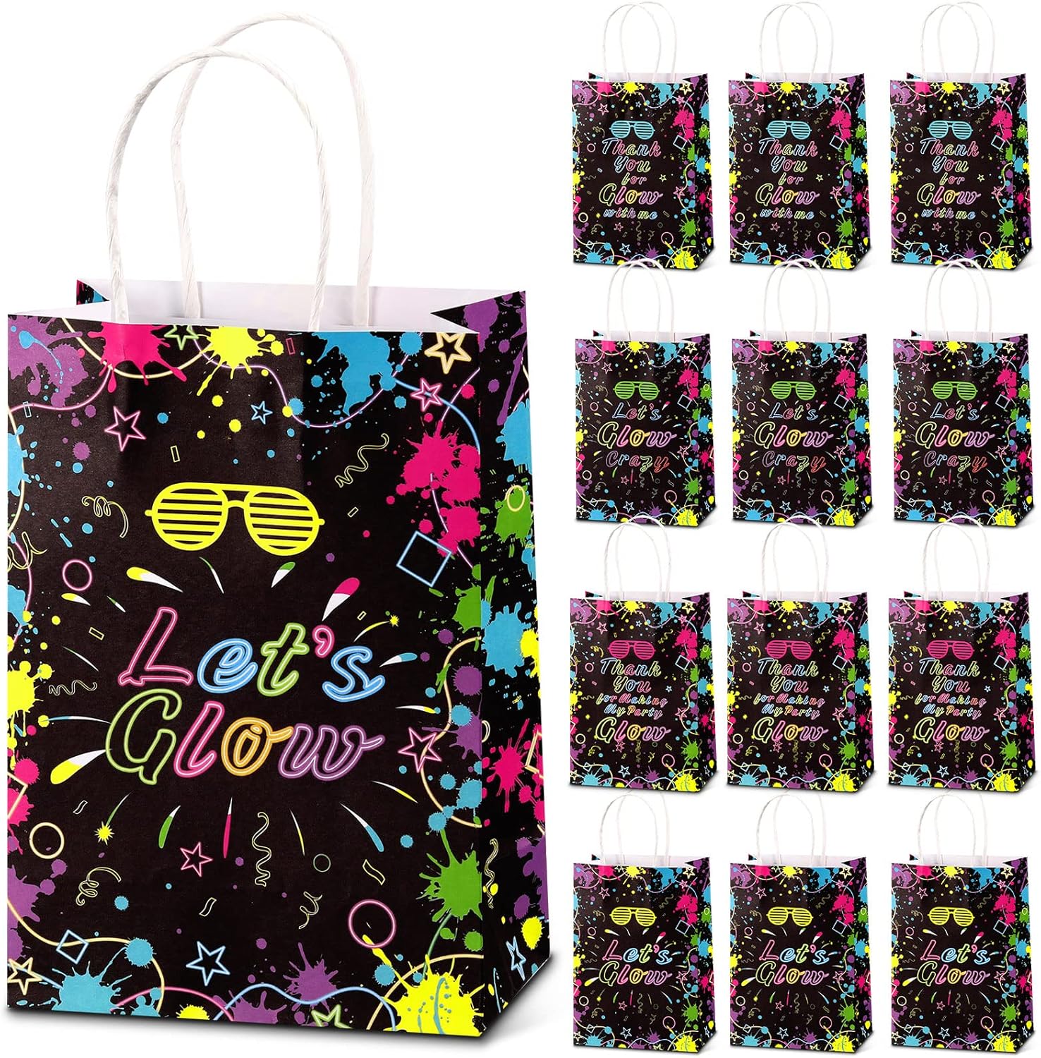 Nezyo Paquete de 24 bolsas de neón