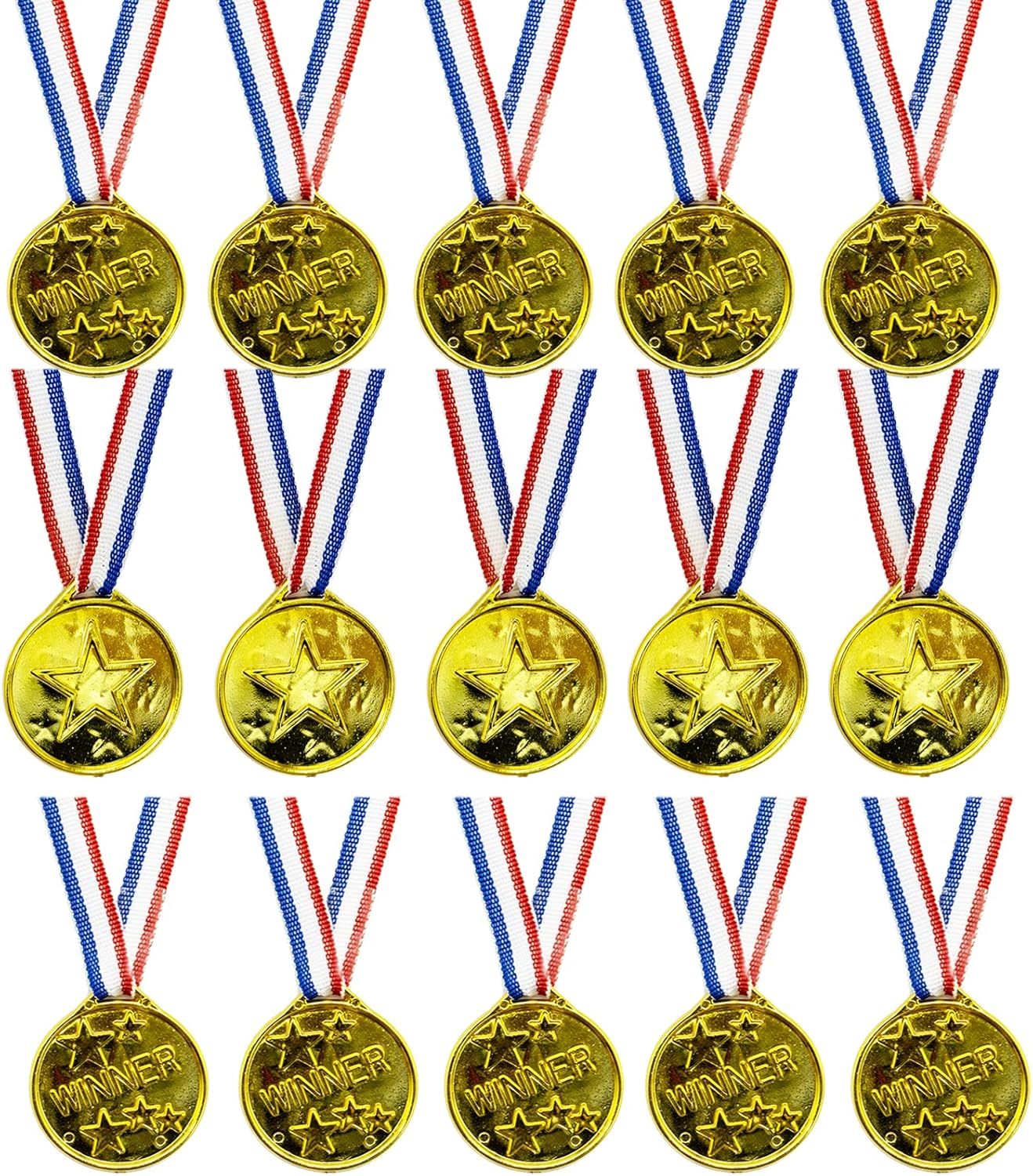 15 Piezas Medallas de Plástico para Niños