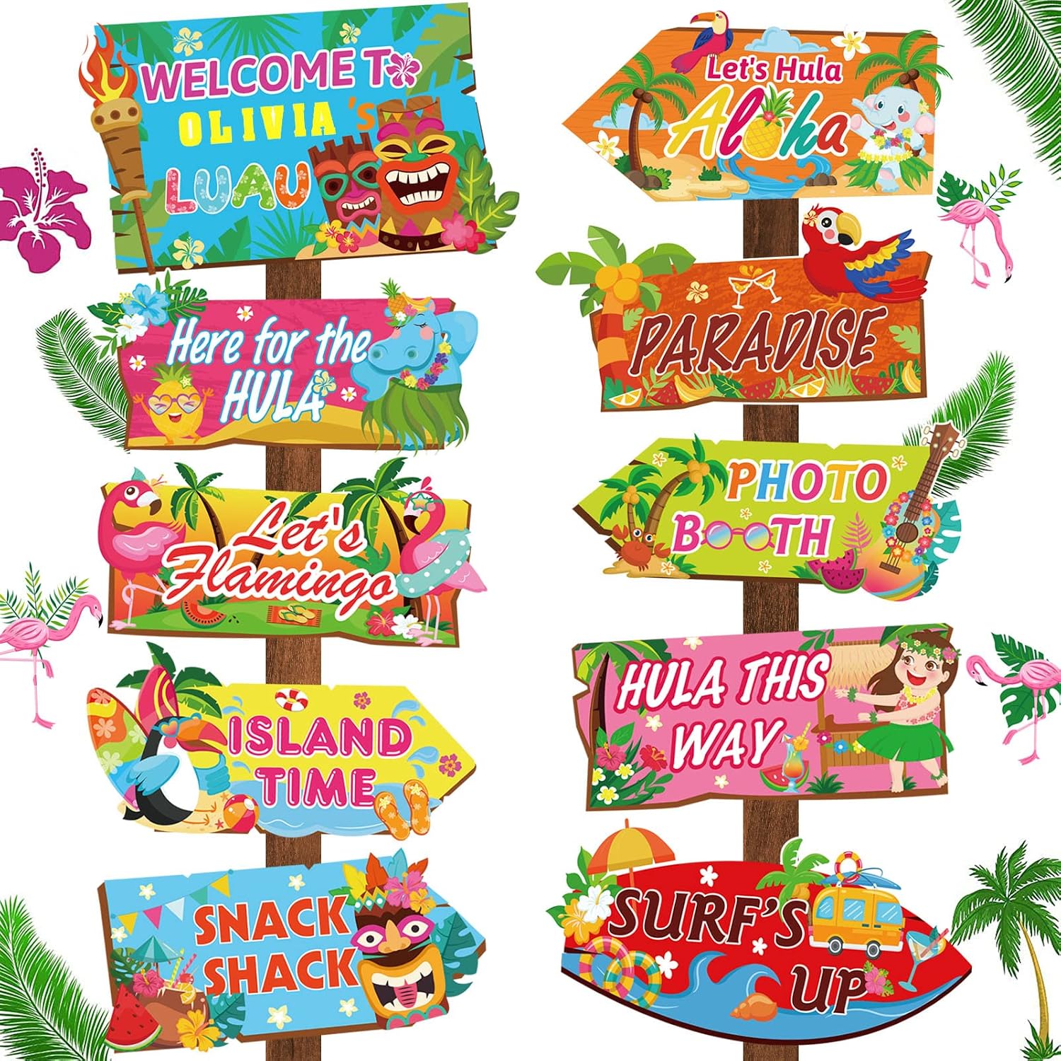 DPKOW 20 pezzi Segnali di Benvenuto Hawaiani
