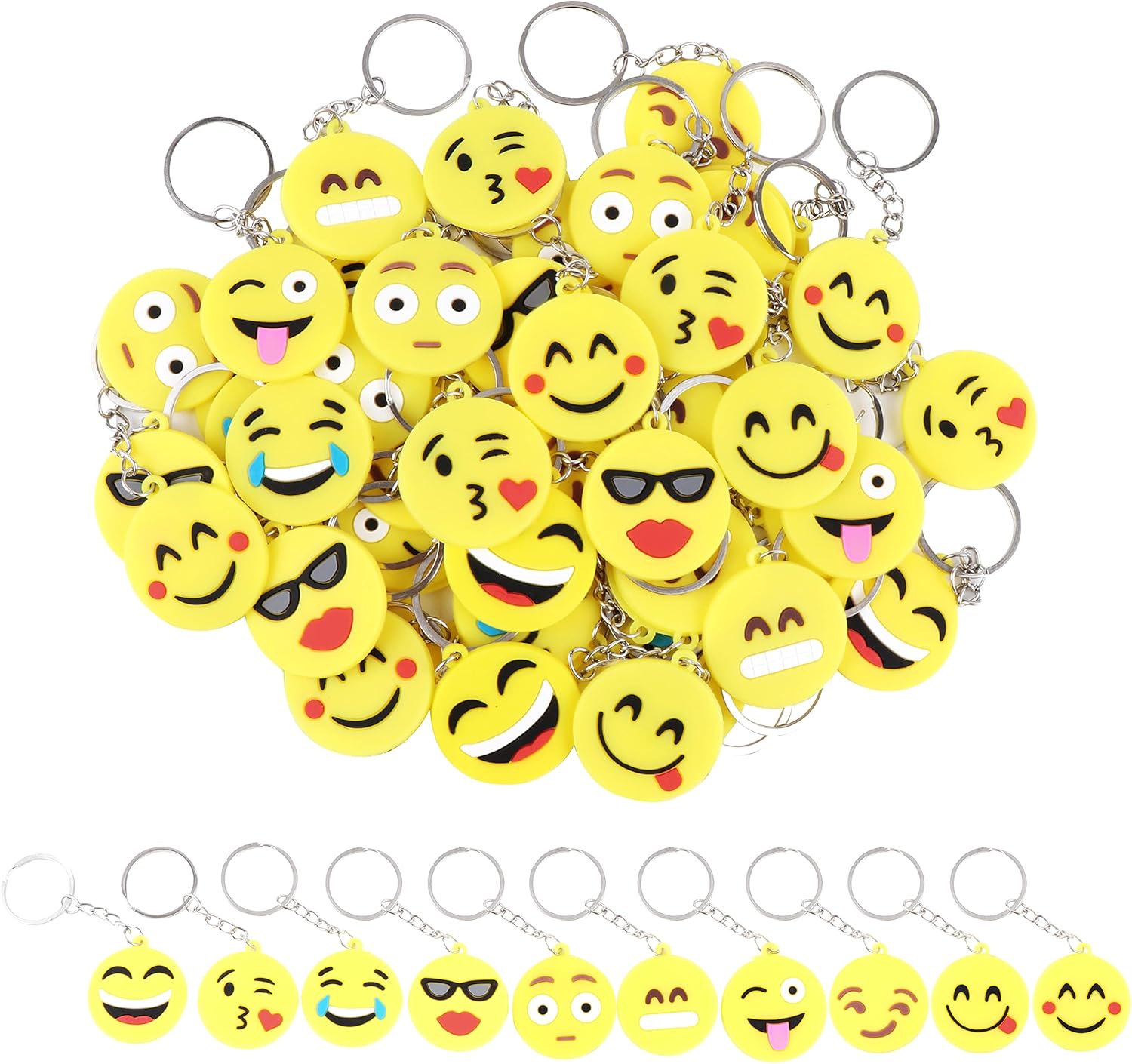 50 Piezas Llavero Emoji
