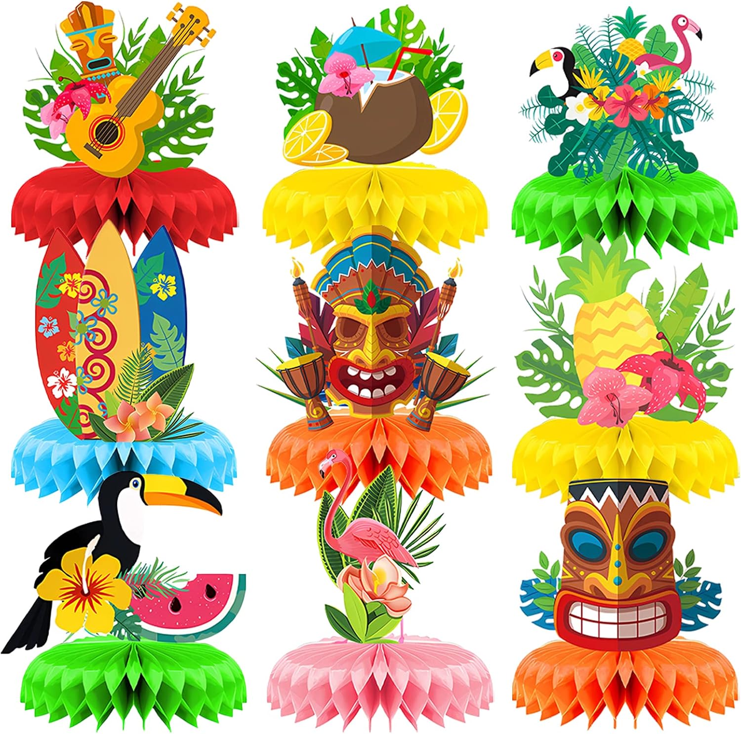 Decorazione Festa Hawaiana, 9 Pezzi Centrotavola