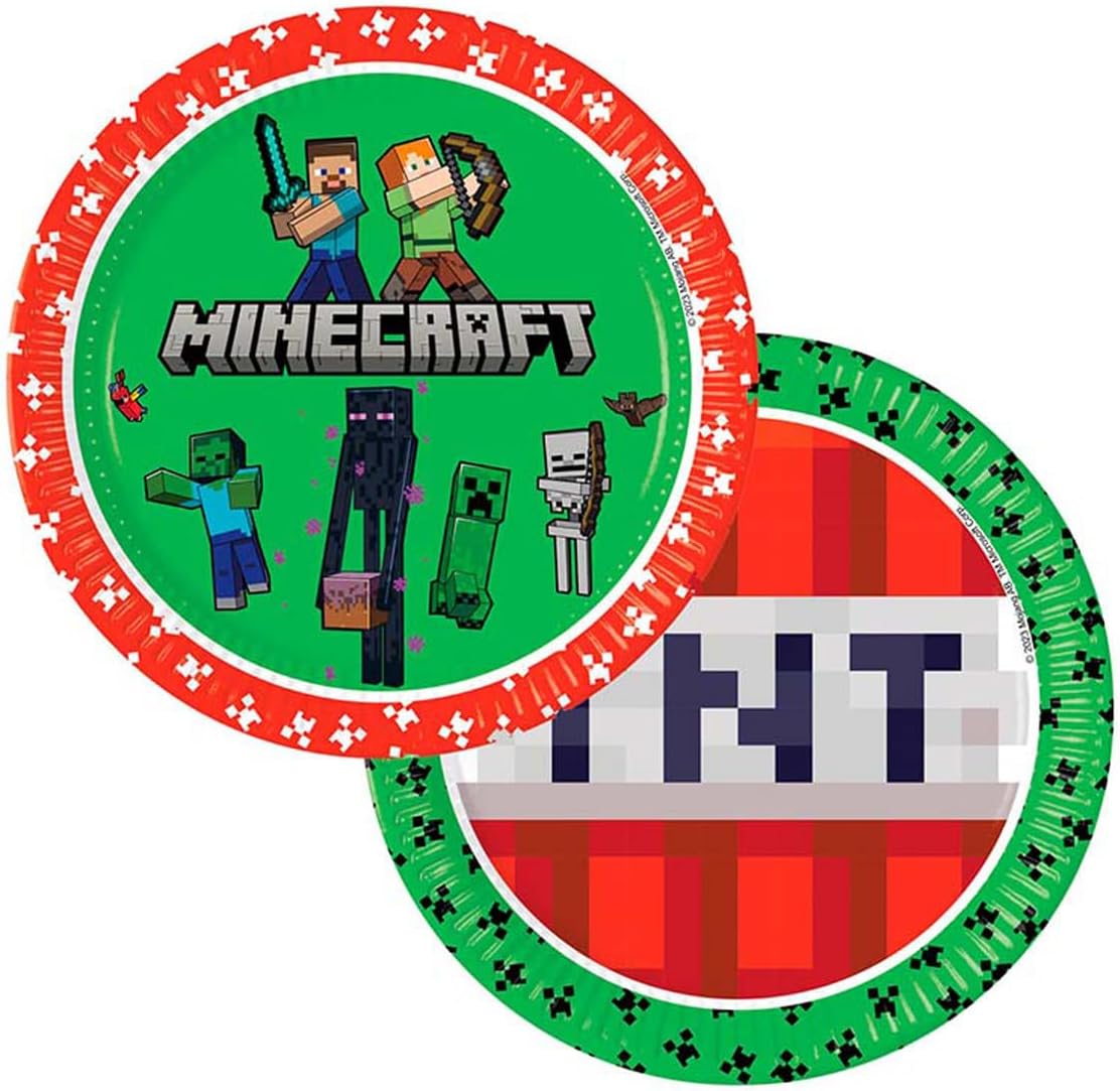 Festa di Minecraft - Set di 8 piatti