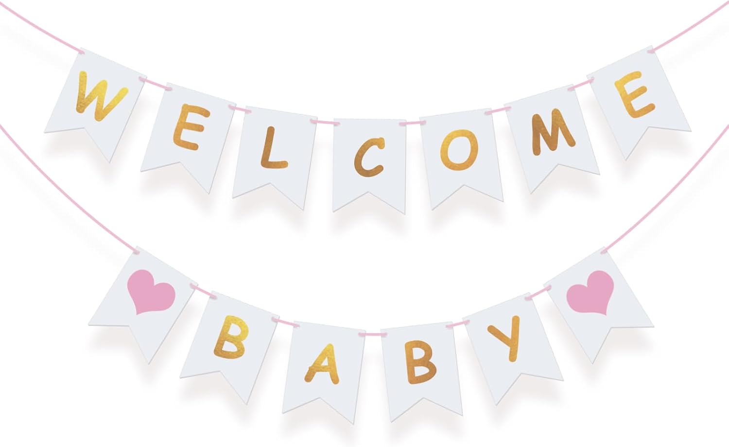 Koliphy Guirnalda de Welcome Baby, Rosa