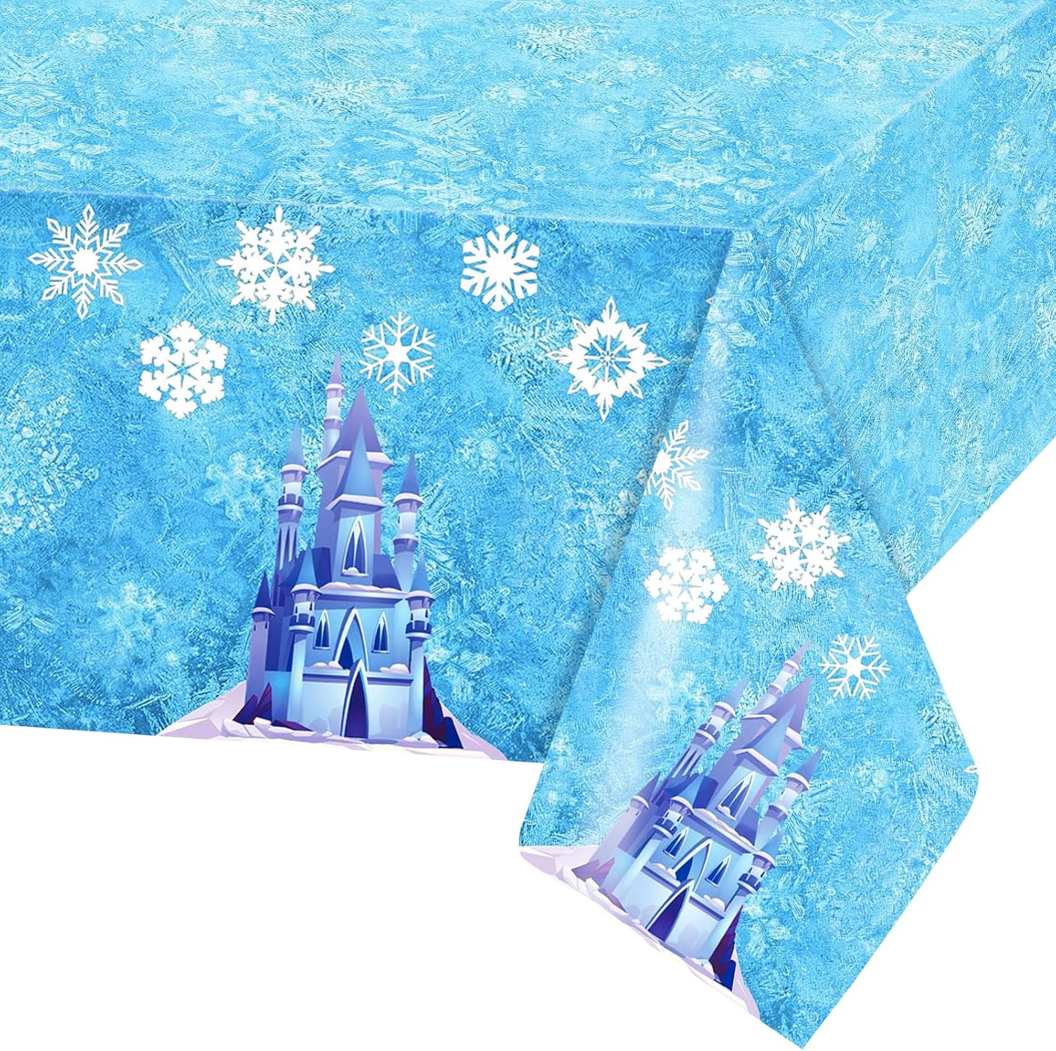 POPOYU Mantel de plástico con copos de nieve