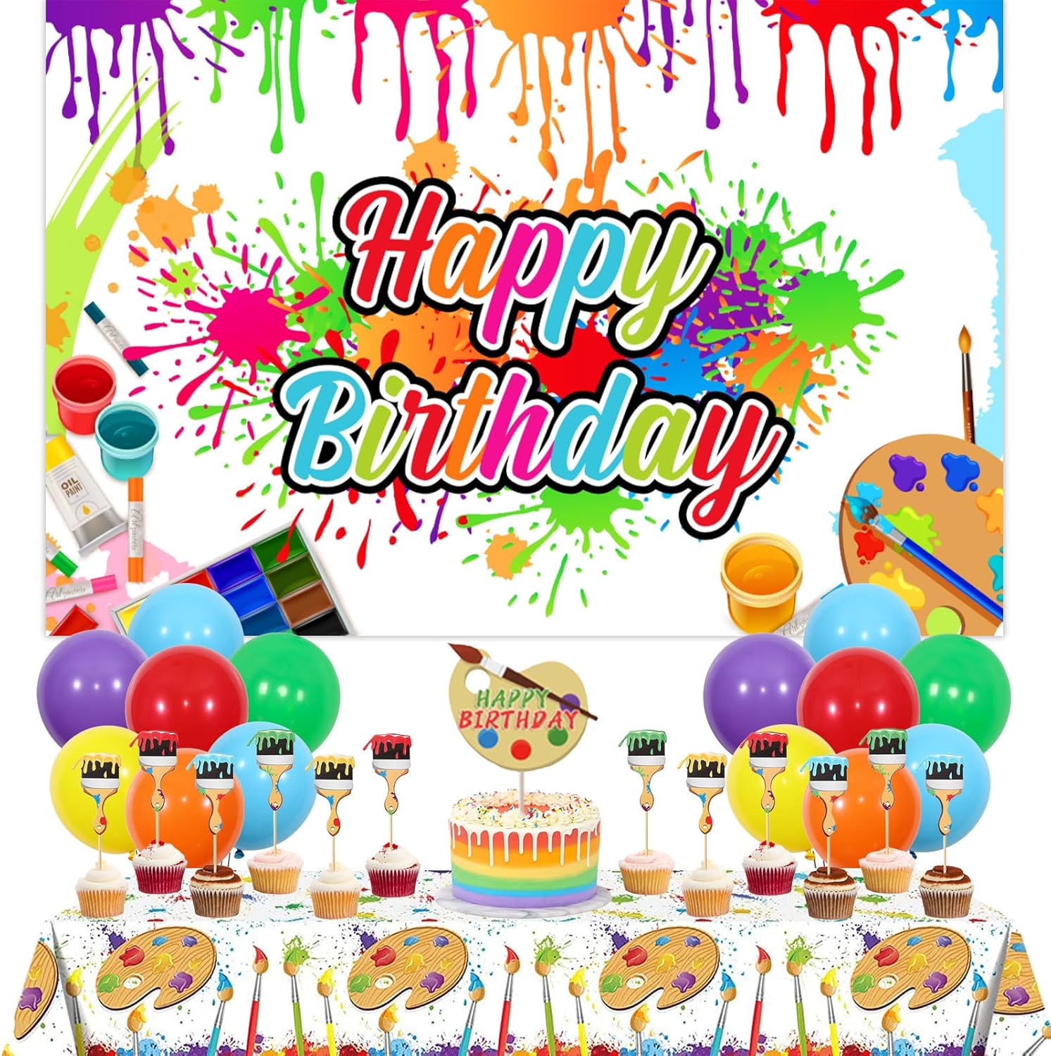 Pintura artística para decoración de fiesta de cumpleaños