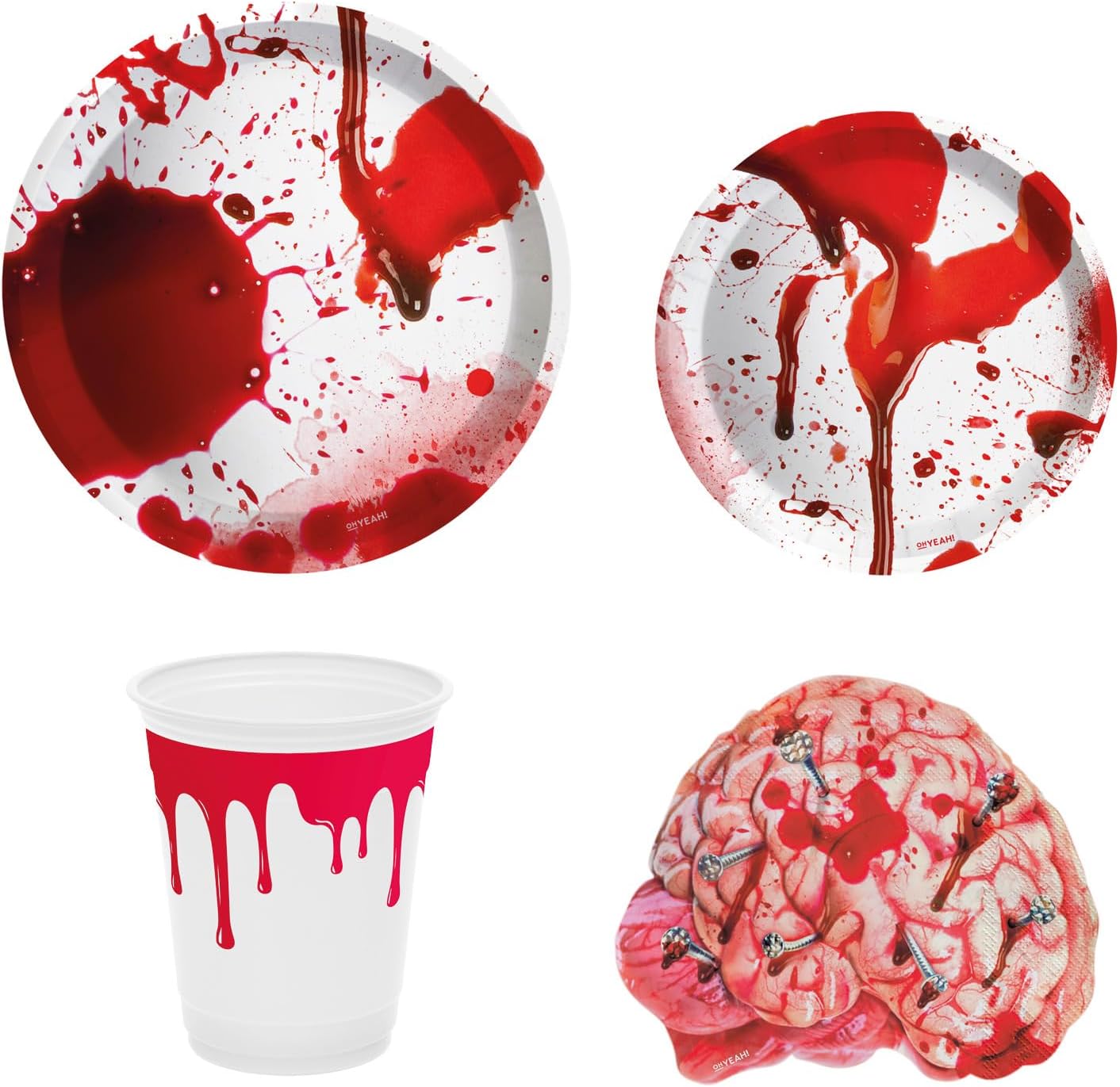 42 piezas - Decoración Halloween Mesa Sangre