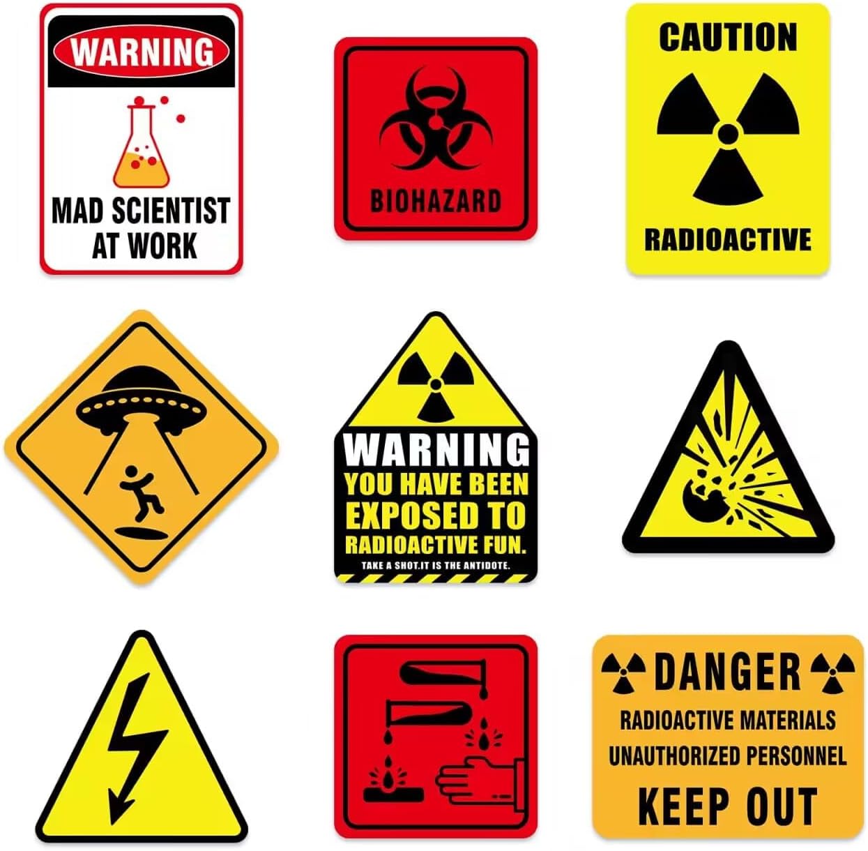 WERNNSAI Decoraciones de fiesta de ciencia: 9 piezas