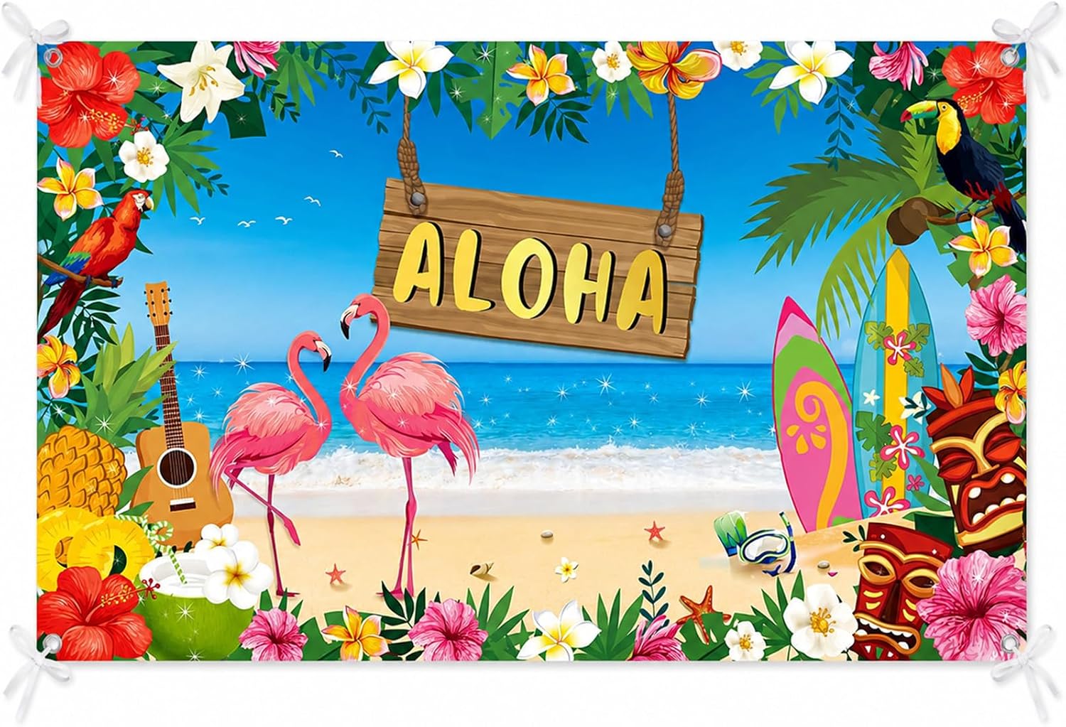 Aloha Decorazione Festa Hawaiana, Sfondo Tropicale
