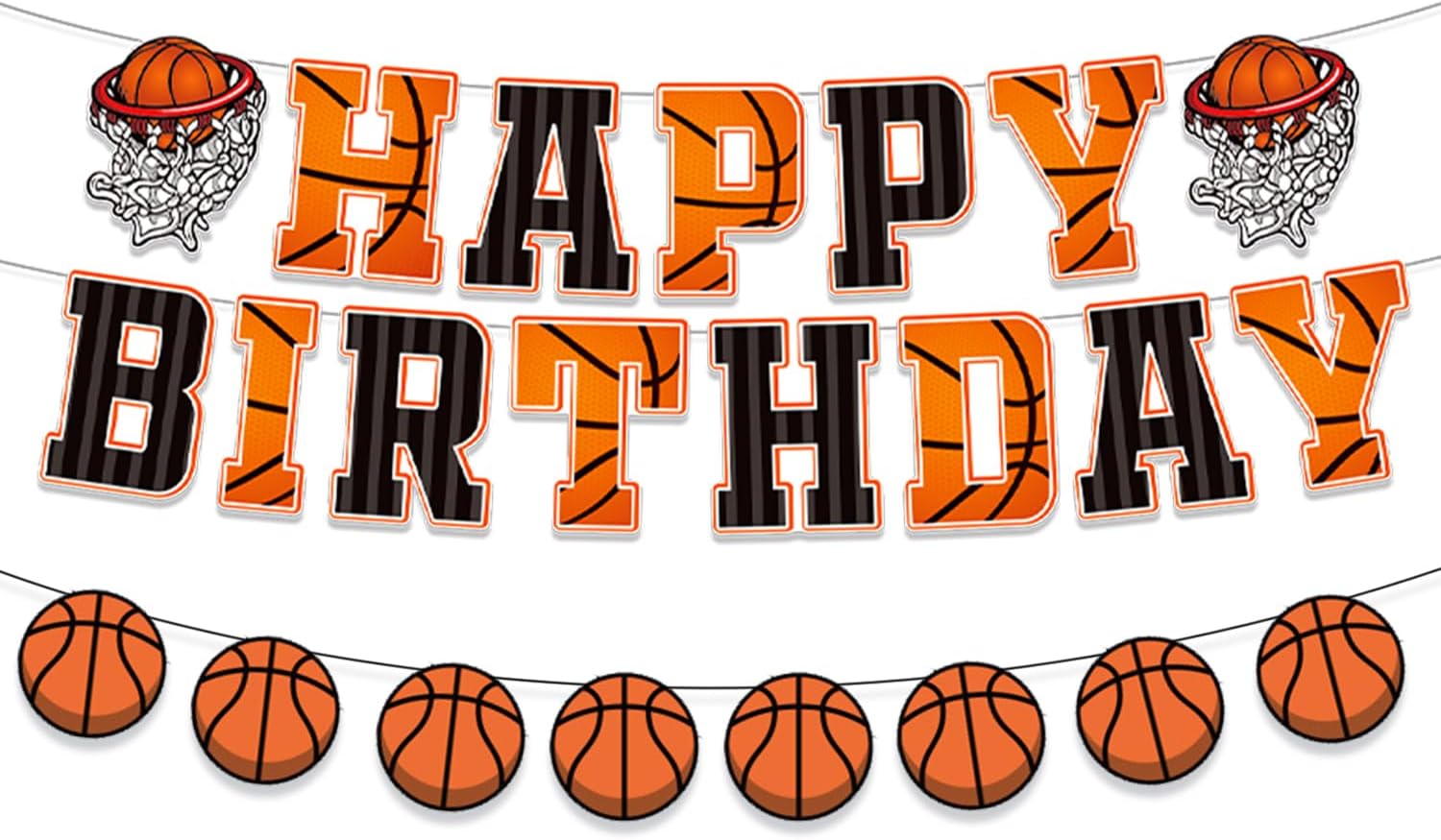 Pancartas de baloncesto con temática de feliz cumpleaños